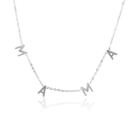 Mama Chain Necklace (ST799) (Silver)