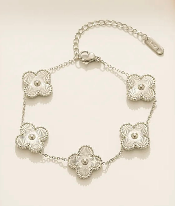 Silver Clover Bracelet (ST796)