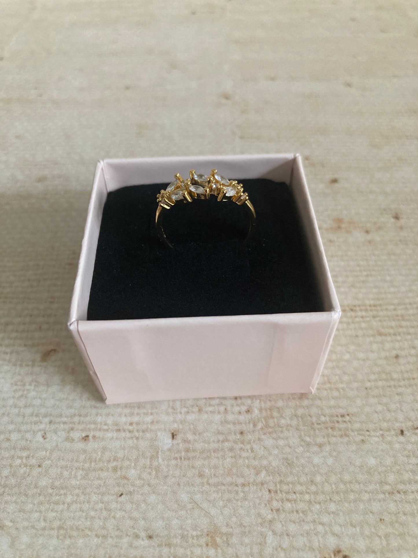 18K Gold Adjustable Dainty Leaf Ring