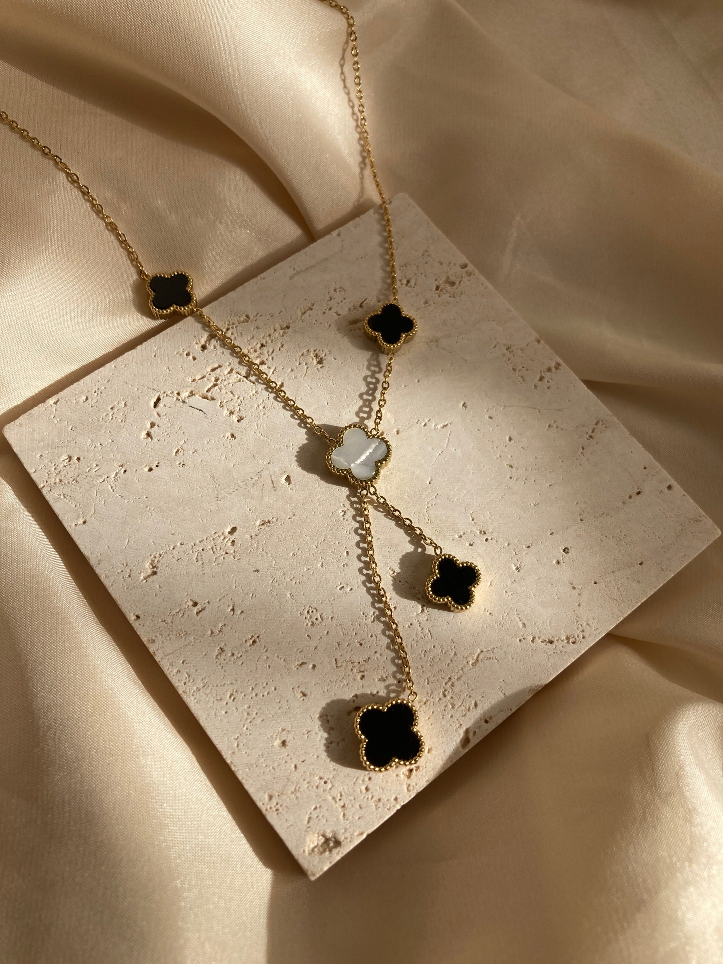 18K Gold Plated Clover Necklace