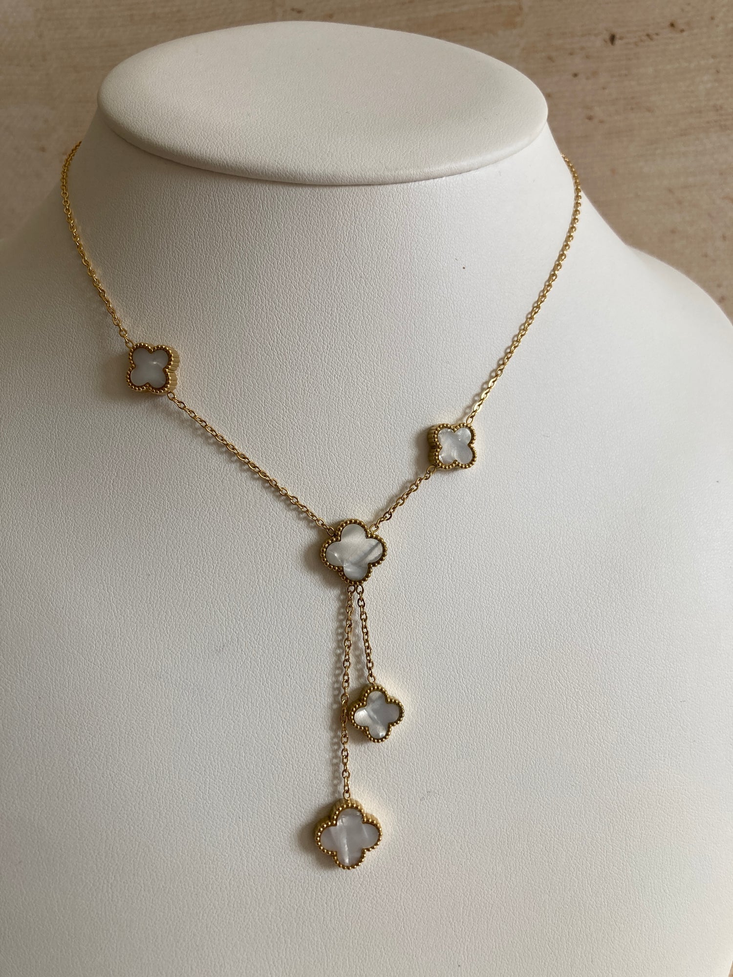 18K Gold Plated Clover Necklace