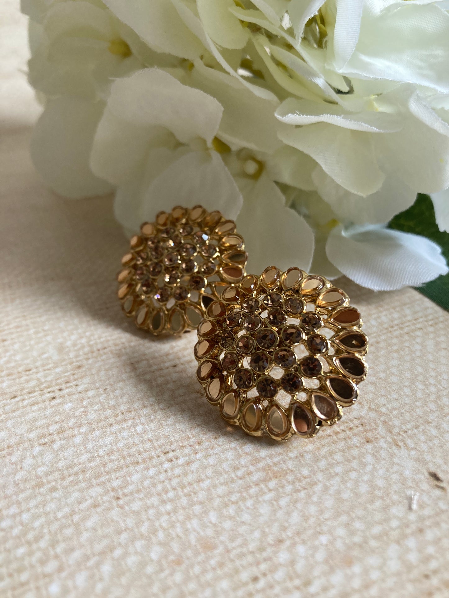 Antique Gold Indian Stud Earrings (ST320)