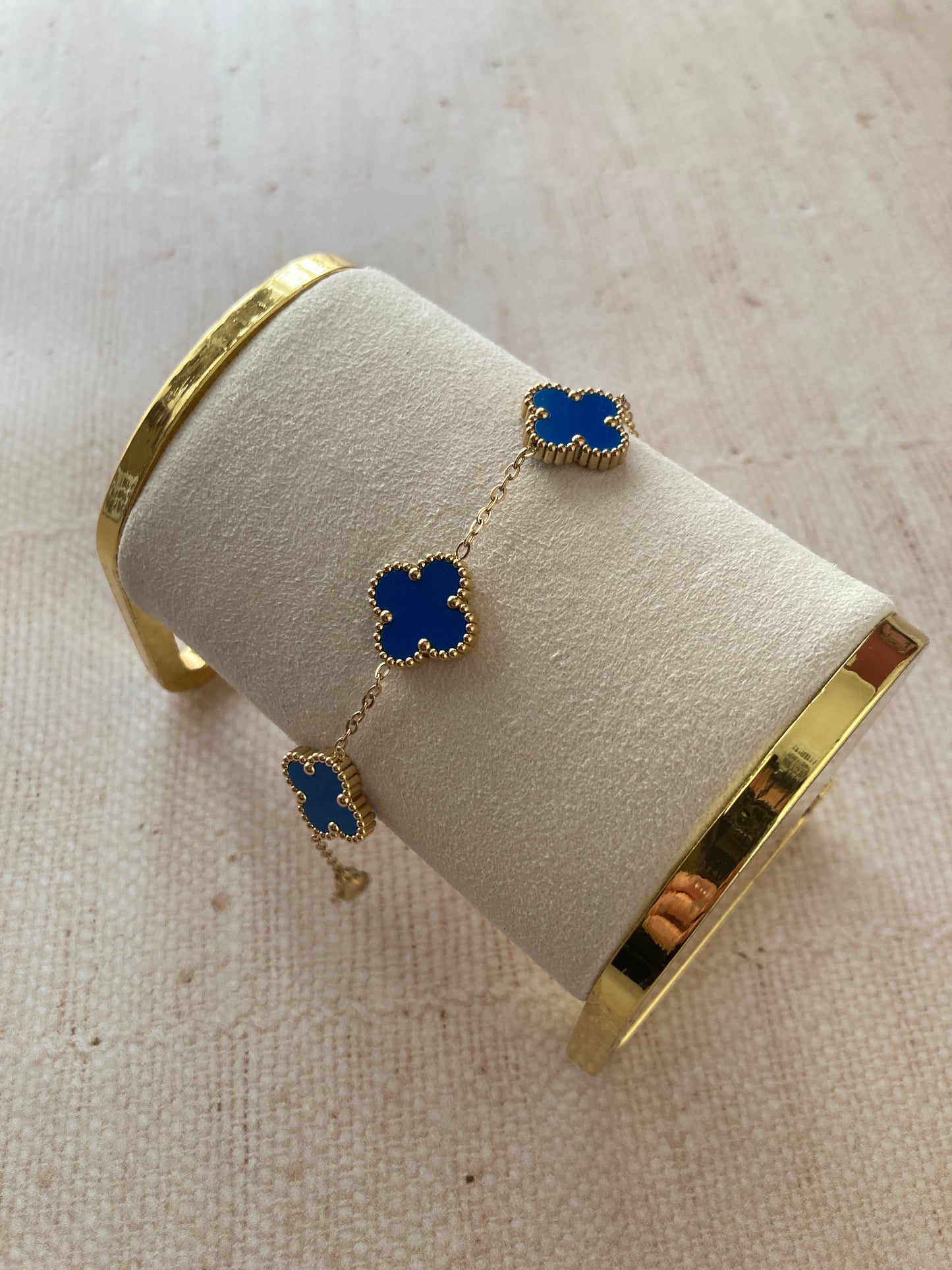 Adina Clover Bracelet (ST374) (Blue)