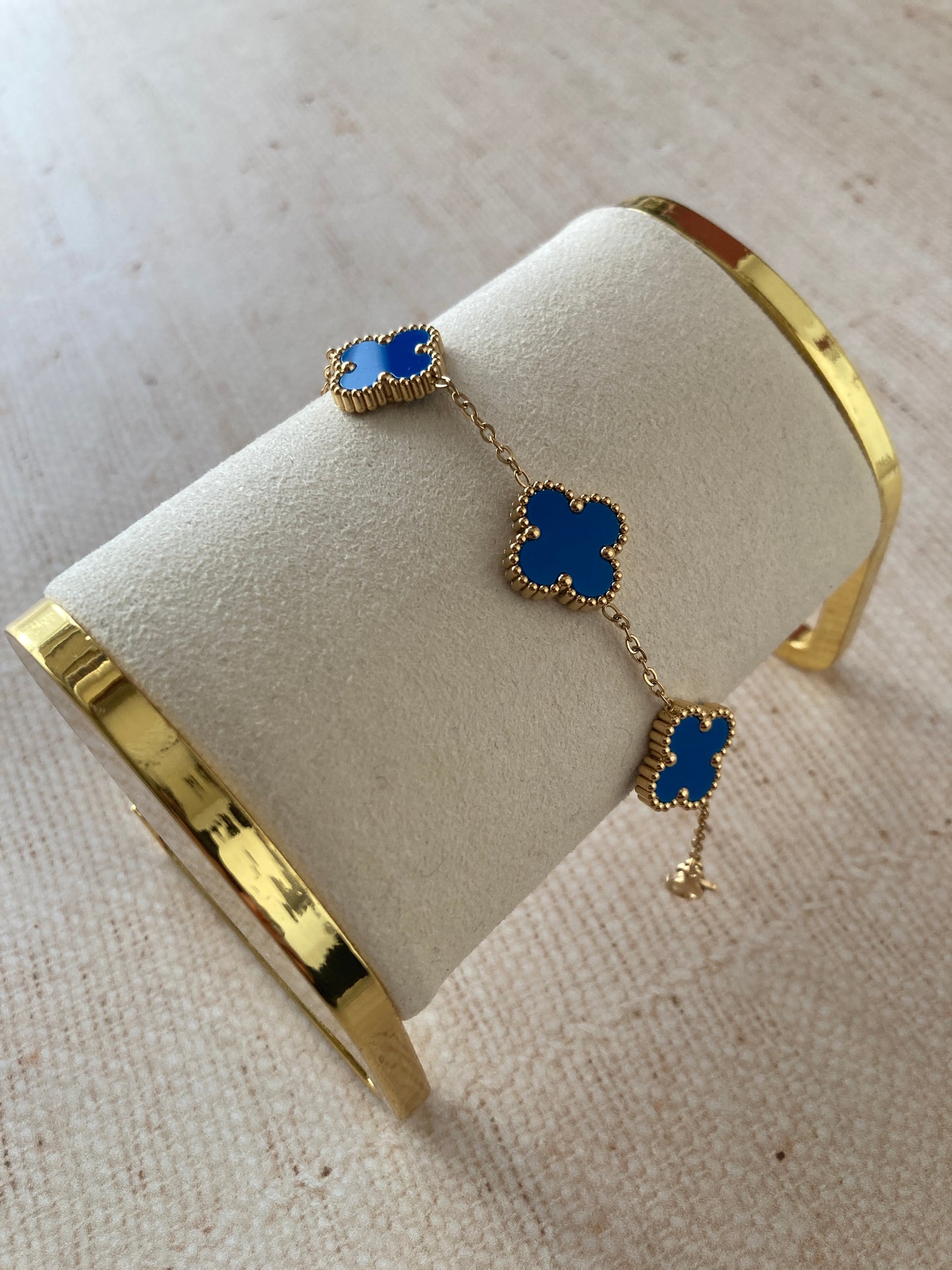 Adina Clover Bracelet (ST374) (Blue)