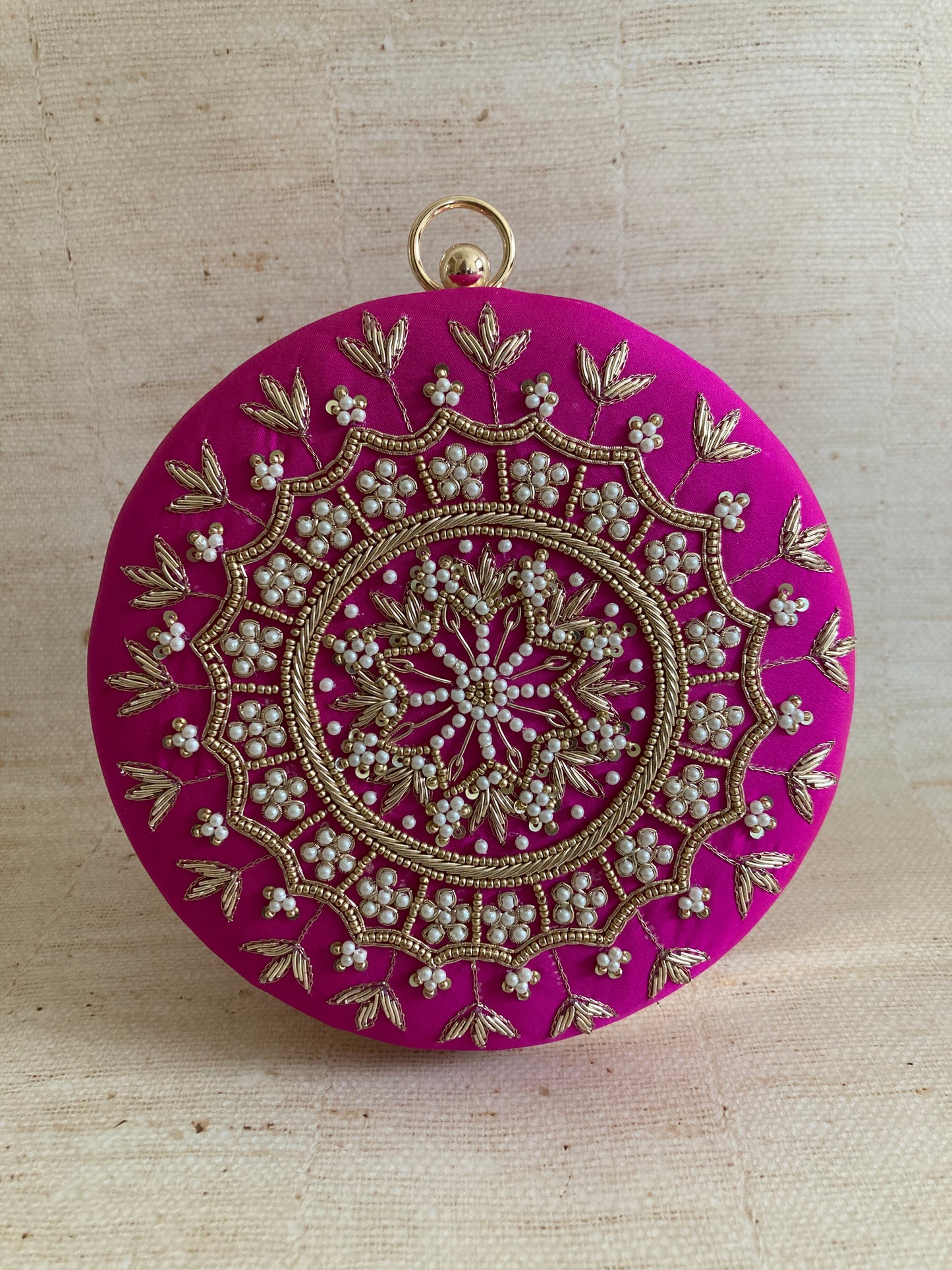 Raazi (Circular Clutch) (Hot Pink) (ST346)