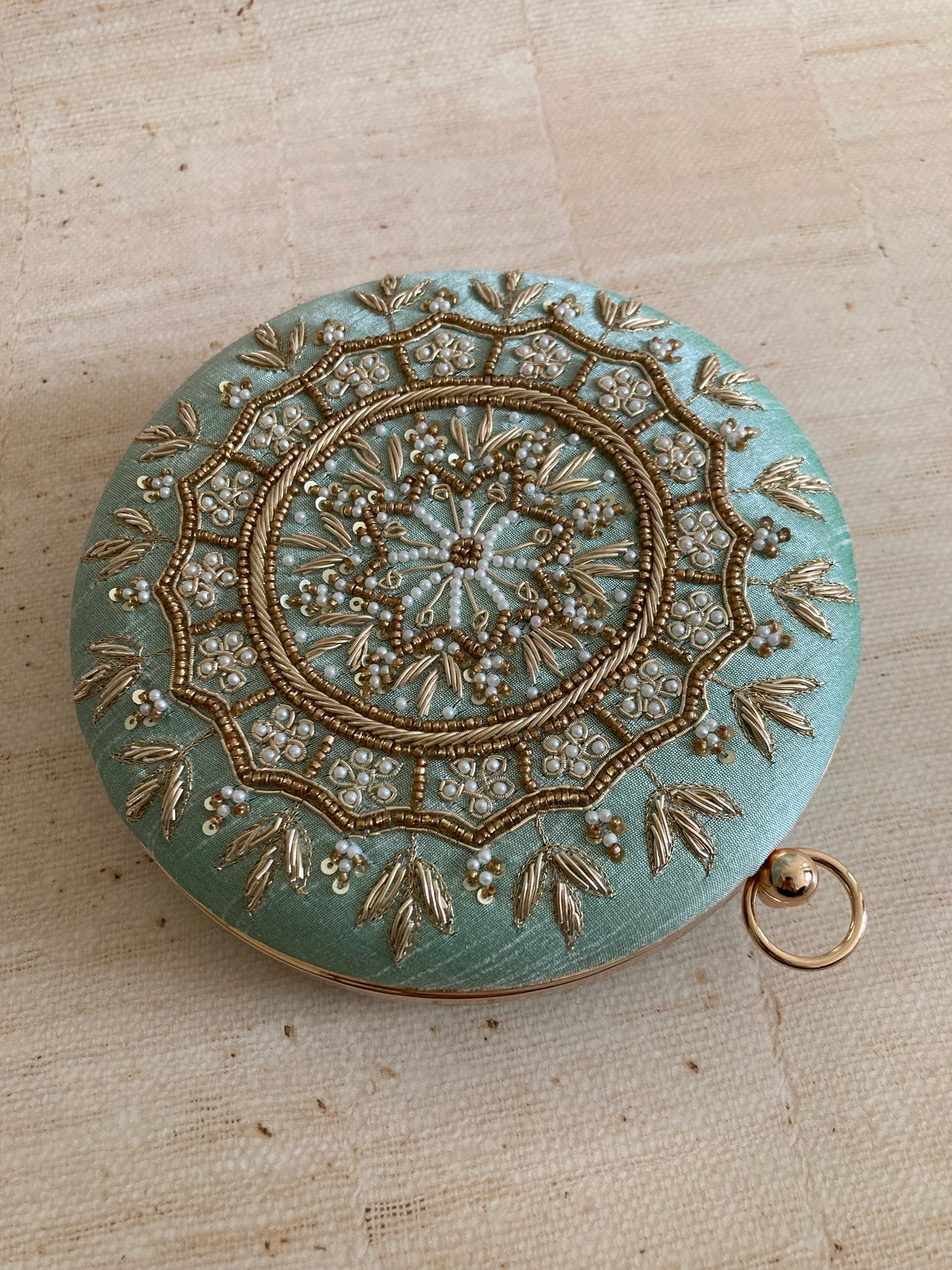 Raazi (Circular Clutch) (Mint Green) (ST348)