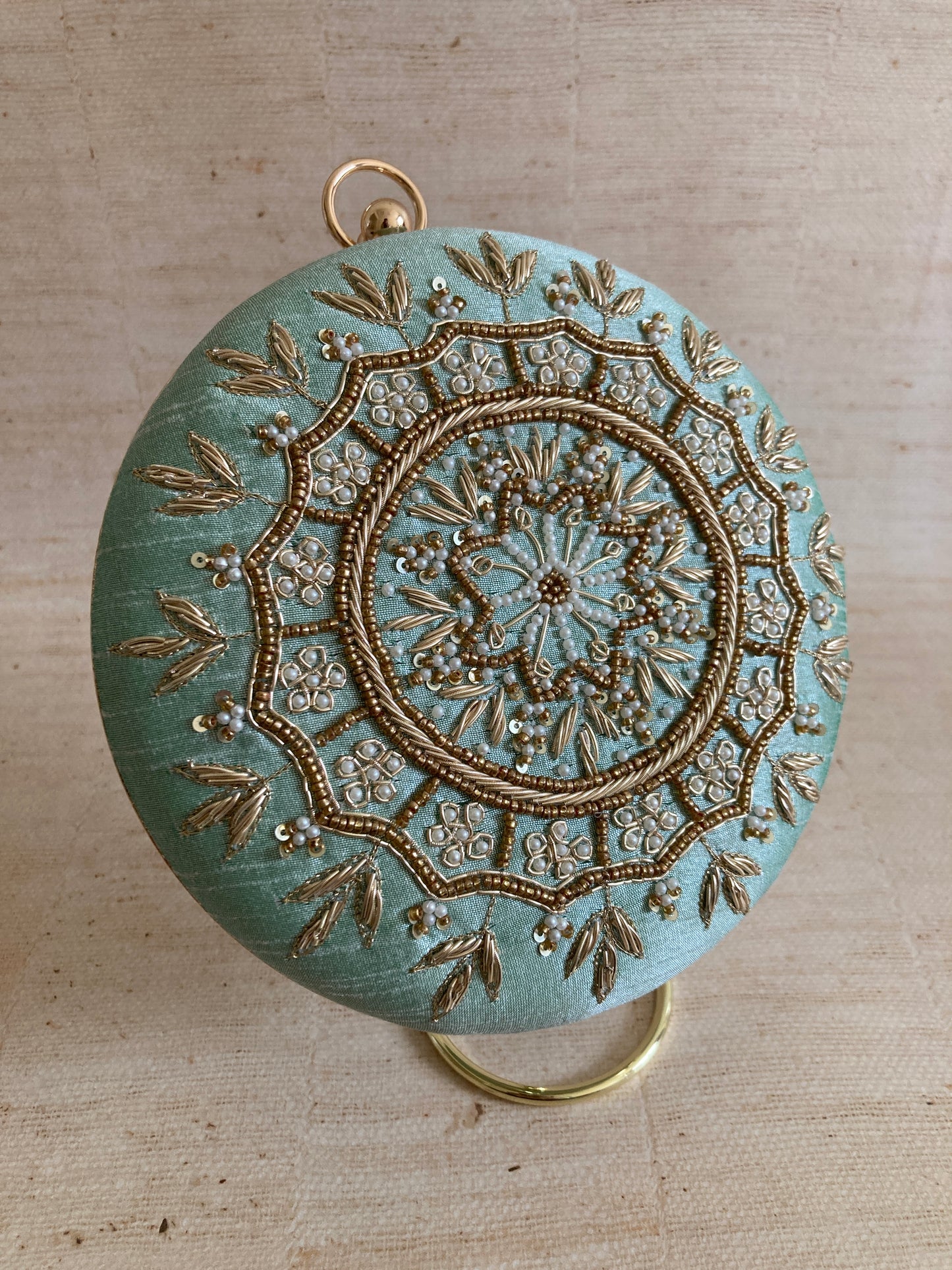 Raazi (Circular Clutch) (Mint Green) (ST348)