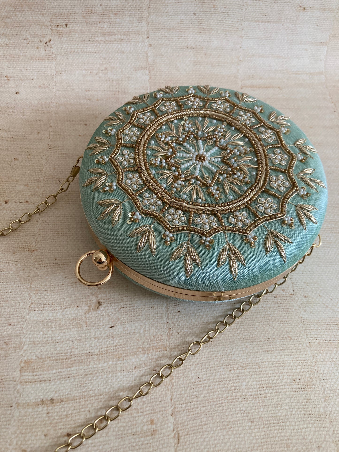 Raazi (Circular Clutch) (Mint Green) (ST348)