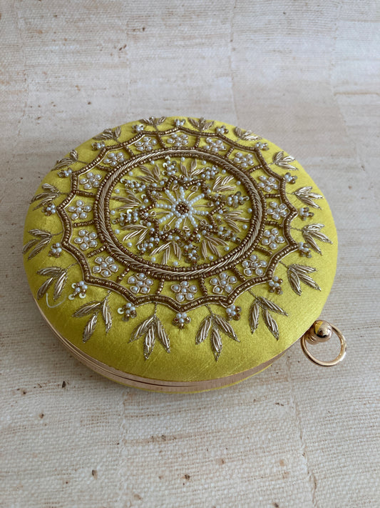 Raazi (Circular Clutch) (Yellow) (ST347)