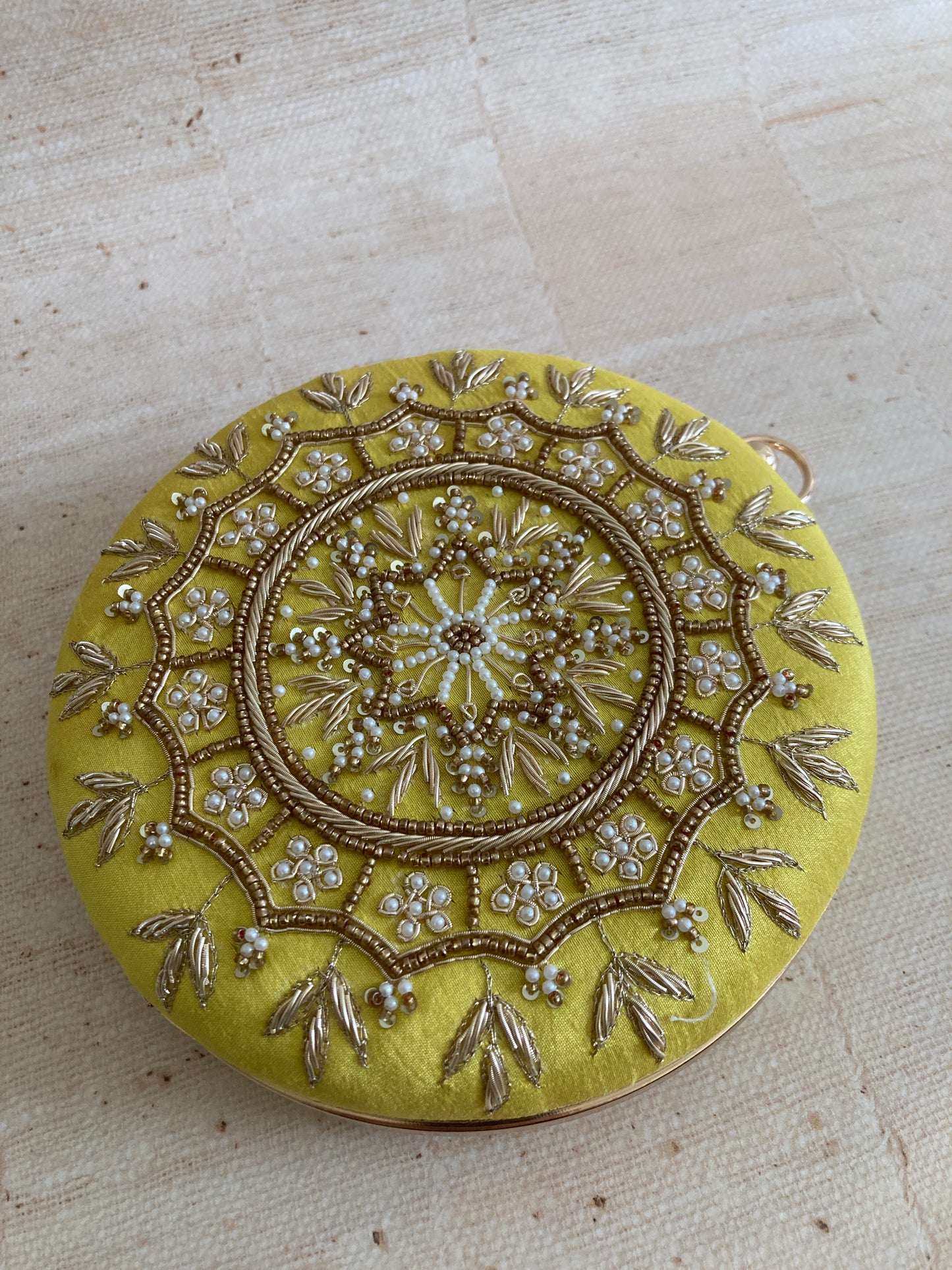 Raazi (Circular Clutch) (Yellow) (ST347)