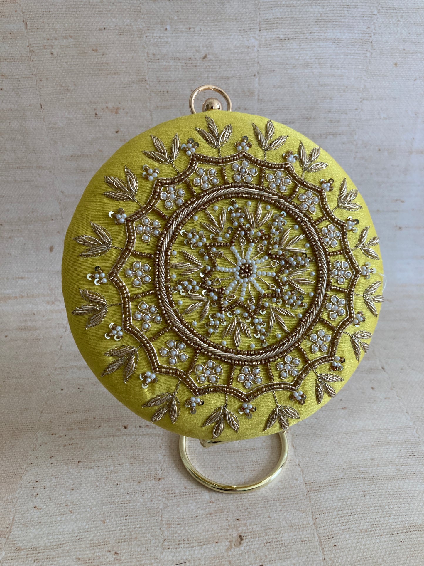 Raazi (Circular Clutch) (Yellow) (ST347)