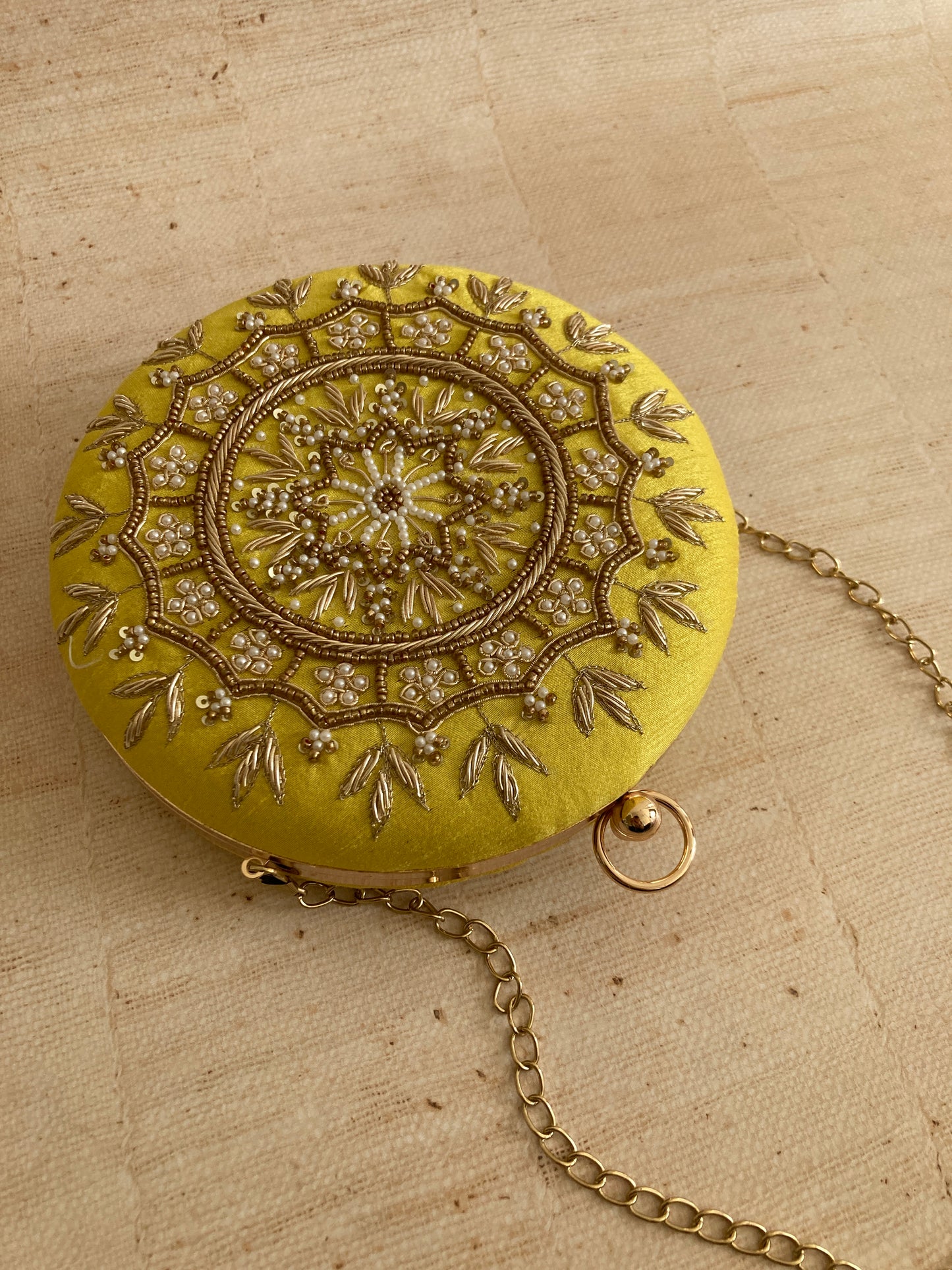 Raazi (Circular Clutch) (Yellow) (ST347)