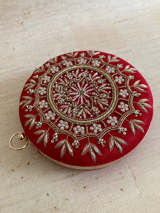 Raazi (Circular Clutch) (Red) (ST349)