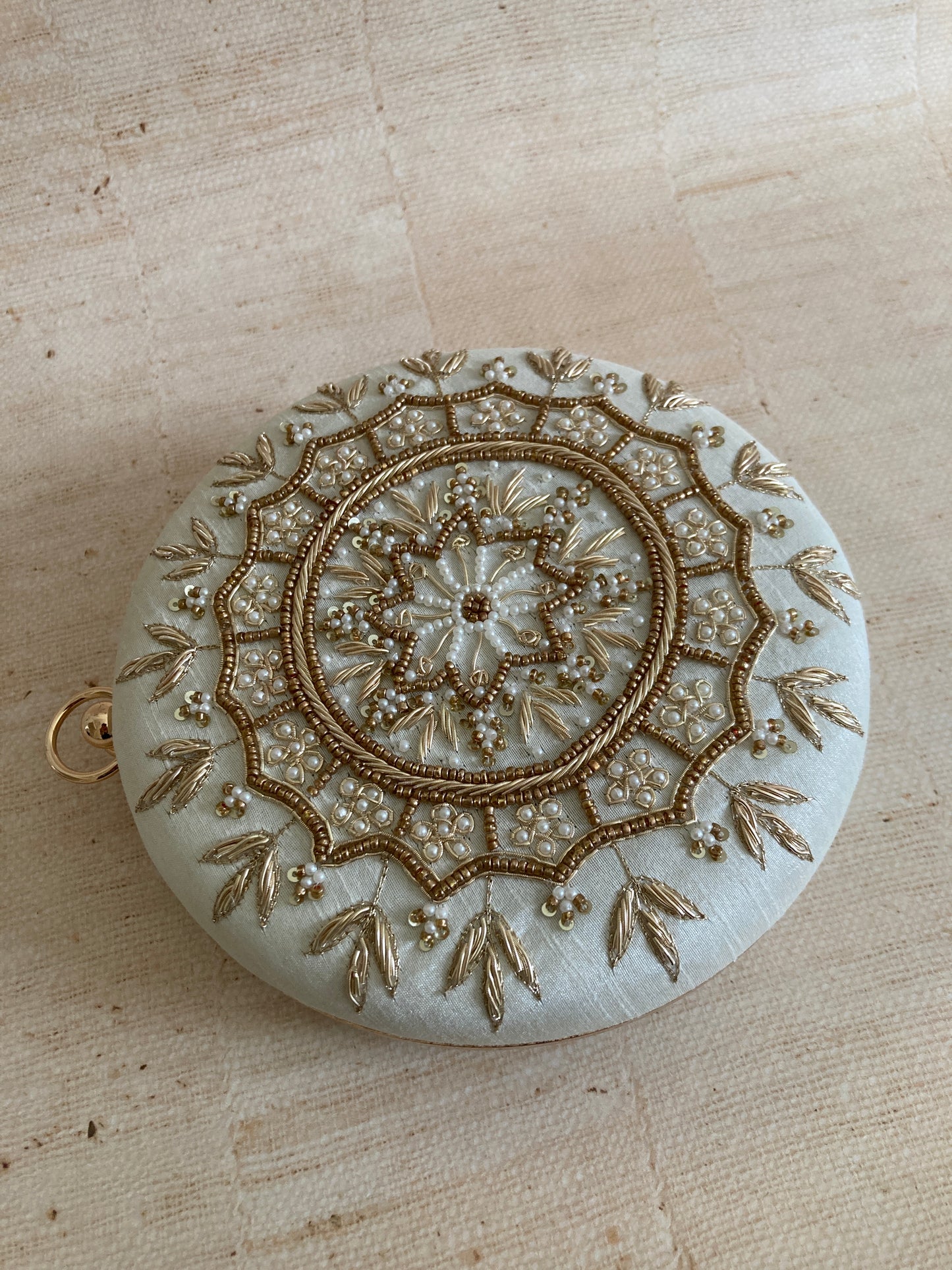 Raazi (Circular Clutch) (Ivory) (ST142)