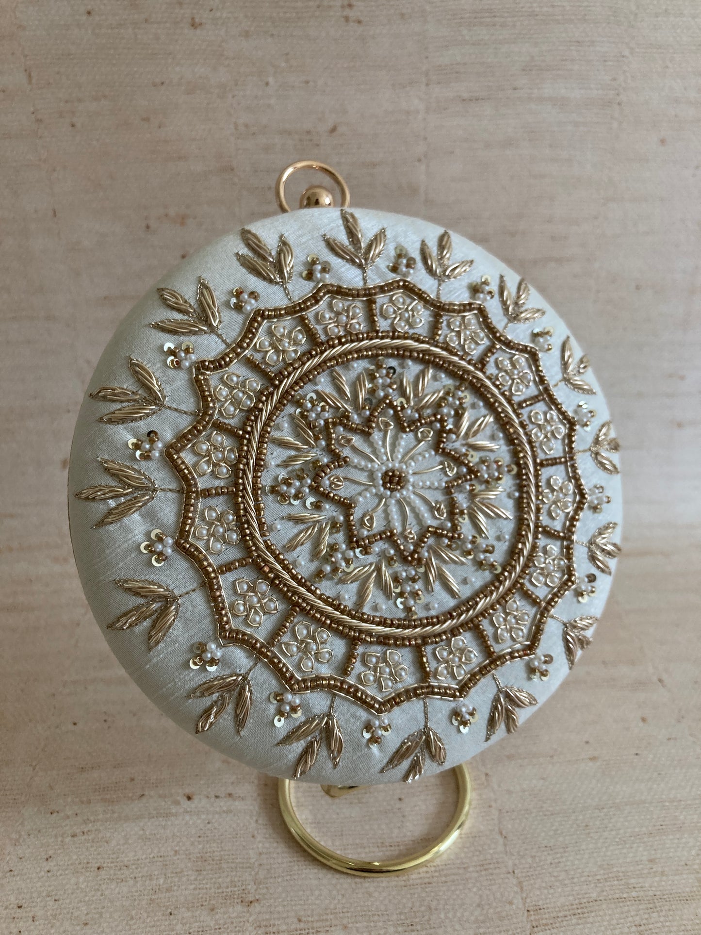 Raazi (Circular Clutch) (Ivory) (ST142)