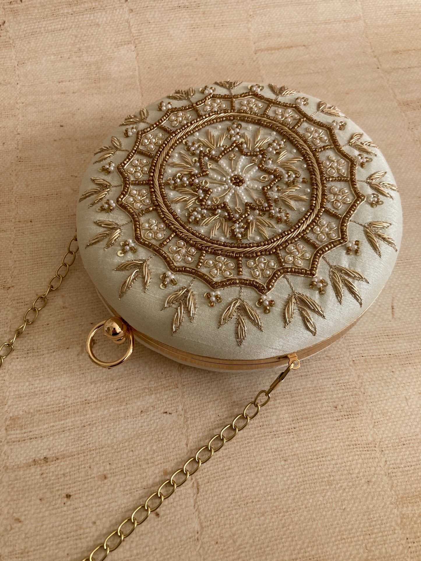 Raazi (Circular Clutch) (Ivory) (ST142)