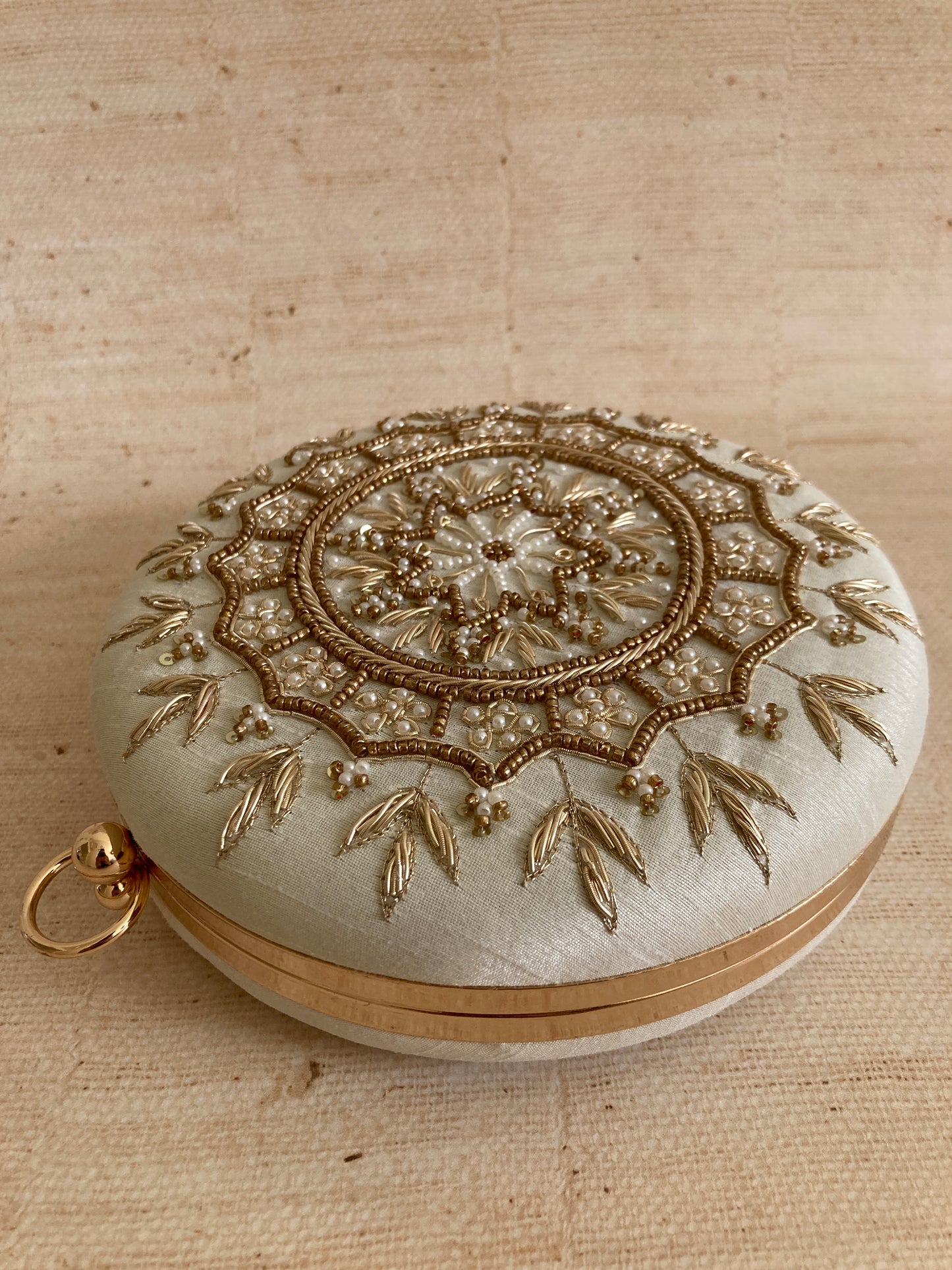 Raazi (Circular Clutch) (Ivory) (ST142)