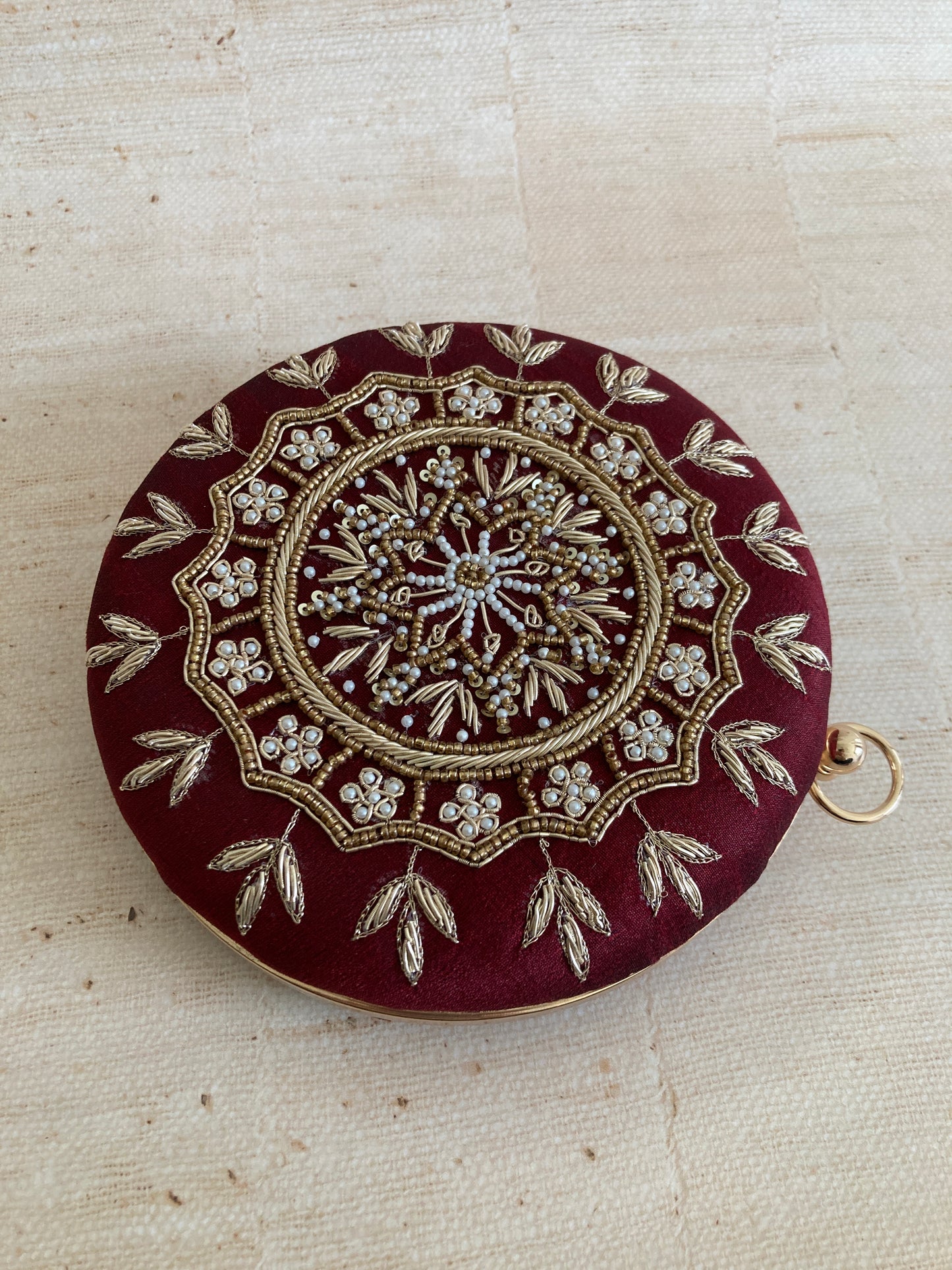 Raazi (Circular Clutch) (Maroon)(ST352)