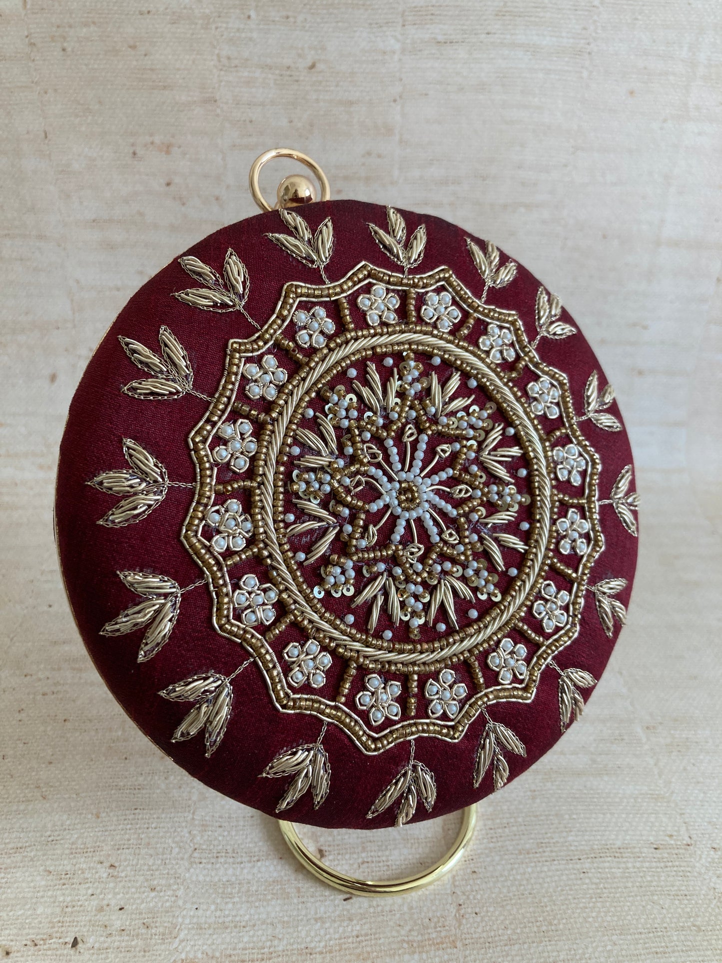 Raazi (Circular Clutch) (Maroon)(ST352)