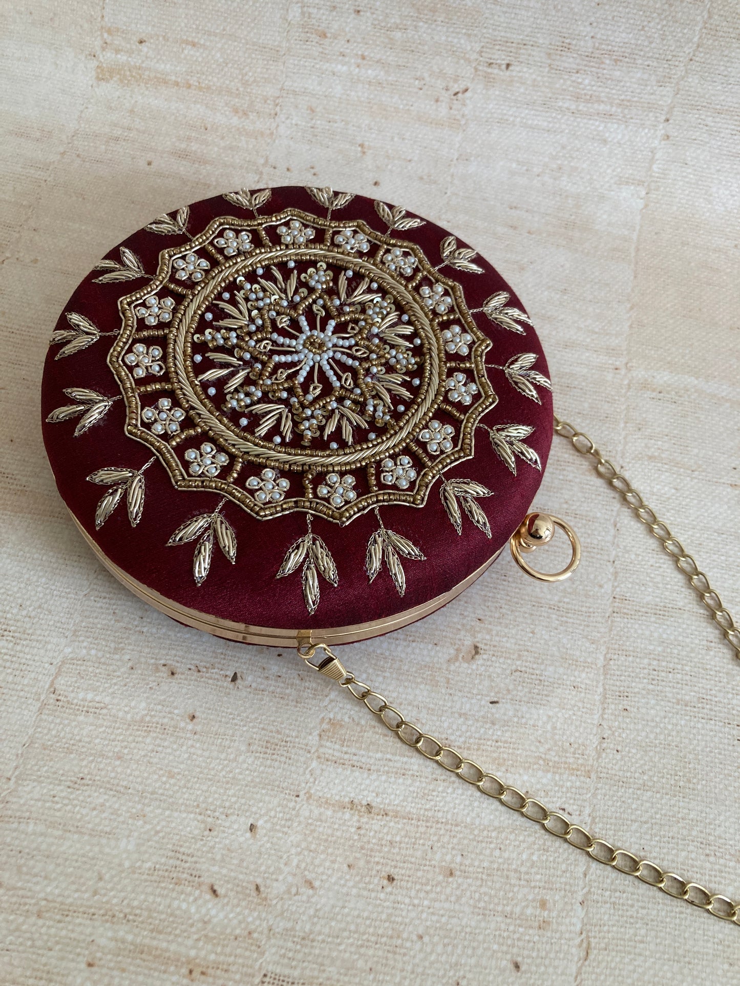 Raazi (Circular Clutch) (Maroon)(ST352)