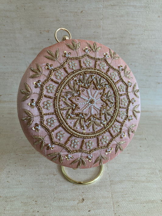 Raazi (Circular Clutch) (Light Pink) (ST345)