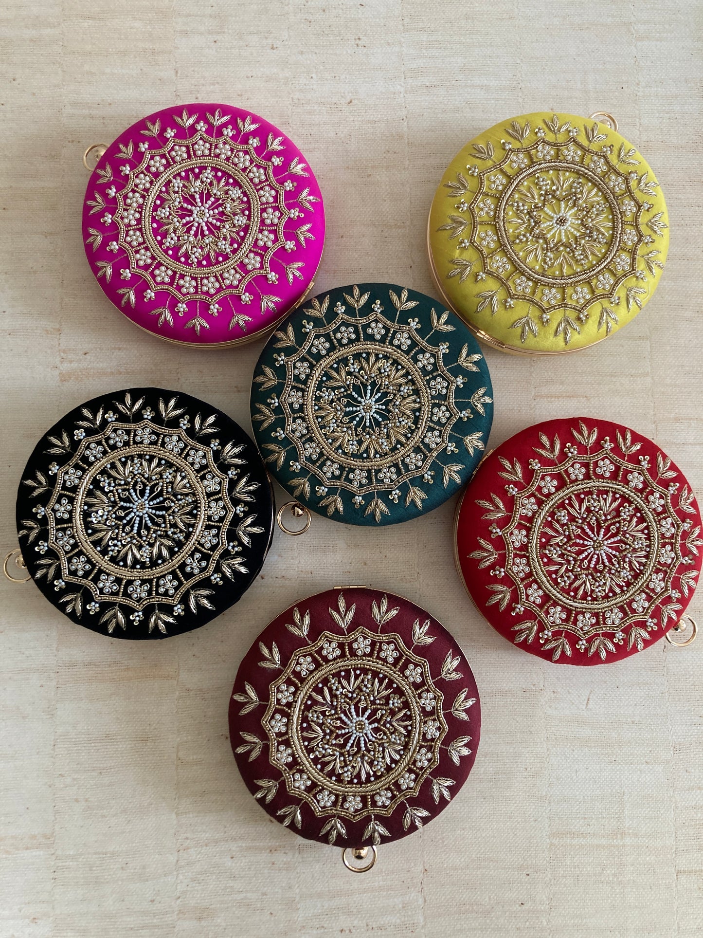 Raazi (Circular Clutch) (Hot Pink) (ST346)