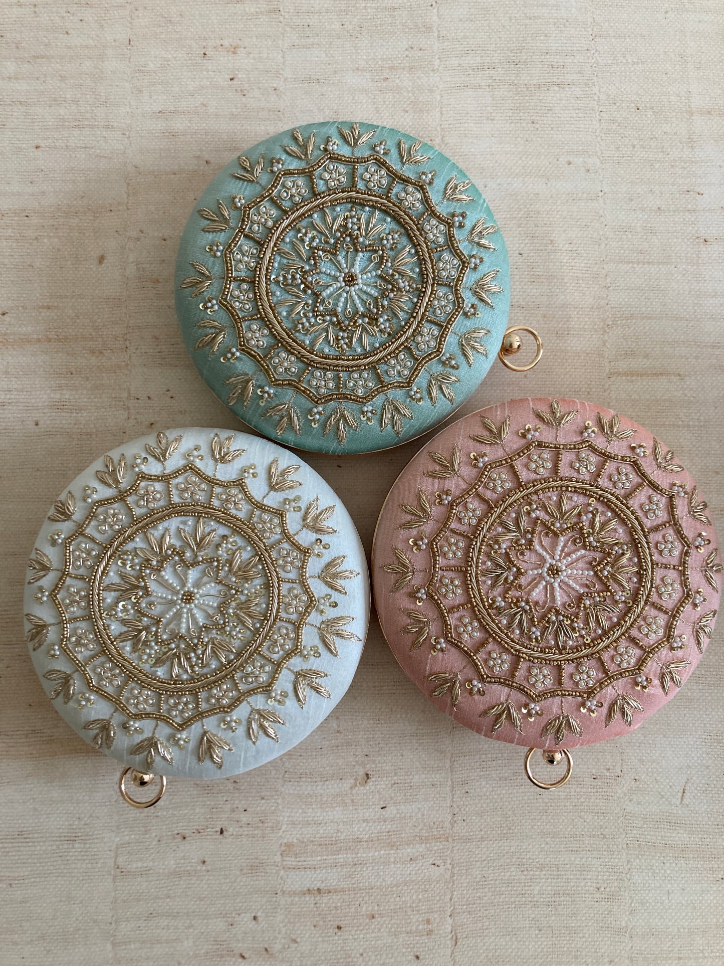 Raazi (Circular Clutch) (Ivory) (ST142)