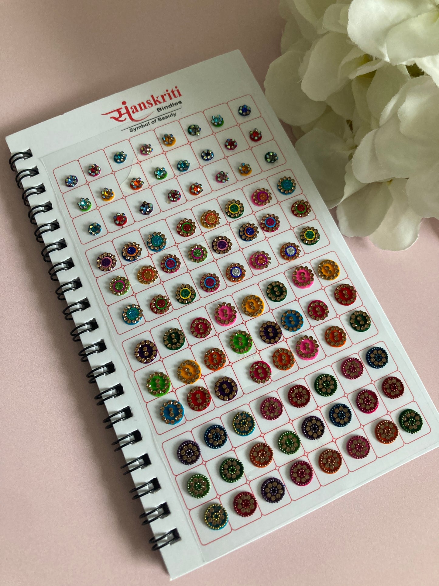 Round Colourful Stone Bindi Book (ST895)