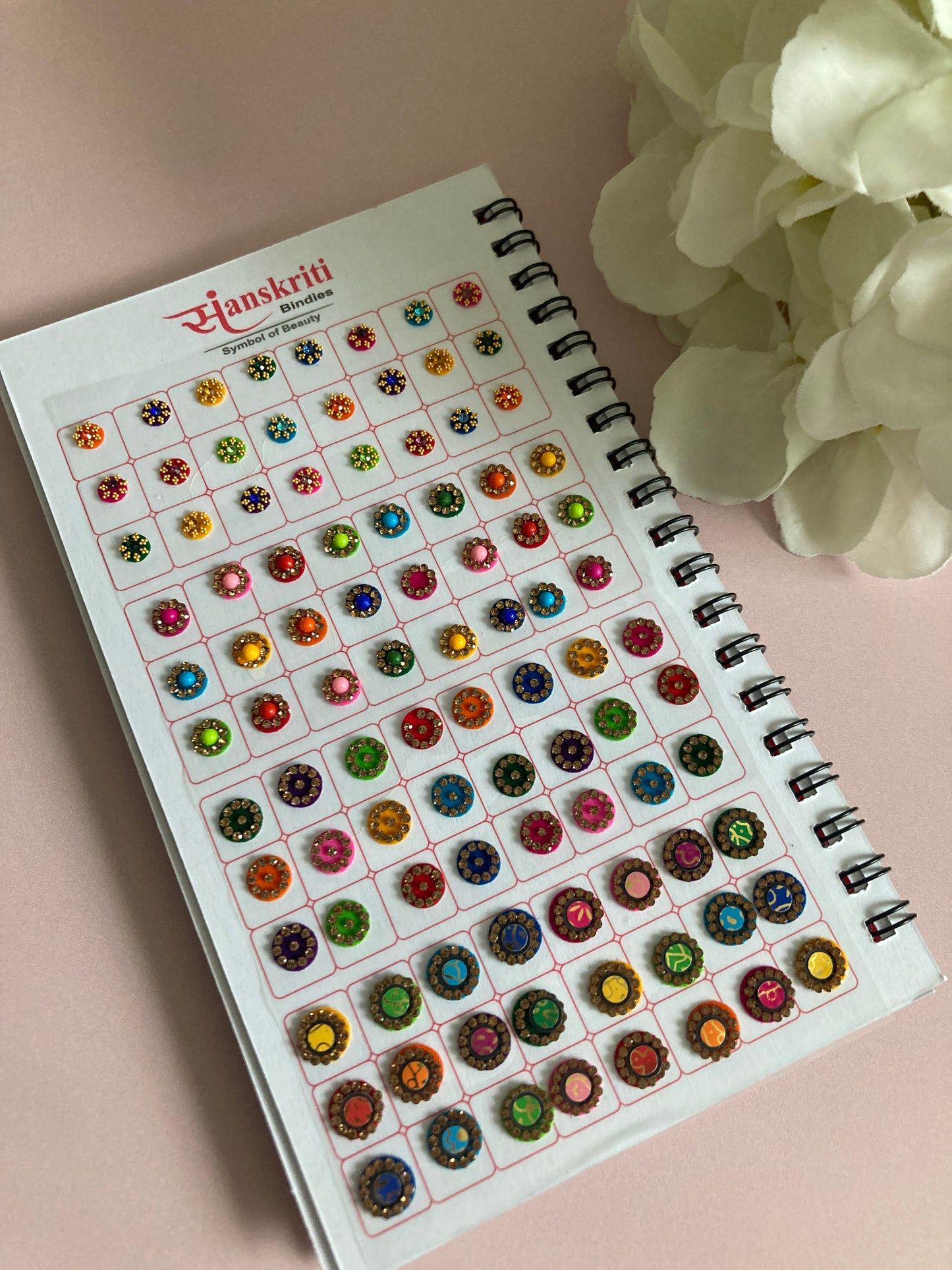 Round Colourful Stone Bindi Book (ST895)