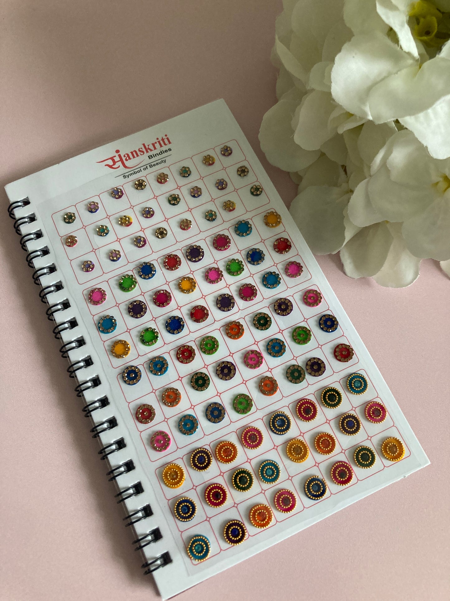 Round Colourful Stone Bindi Book (ST895)