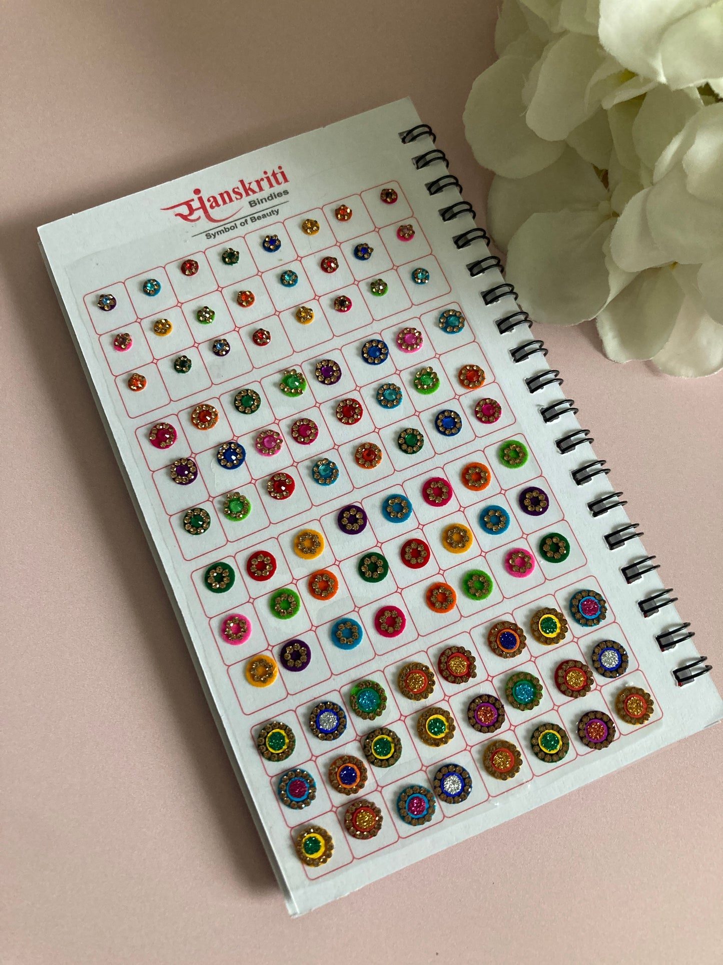 Round Colourful Stone Bindi Book (ST895)