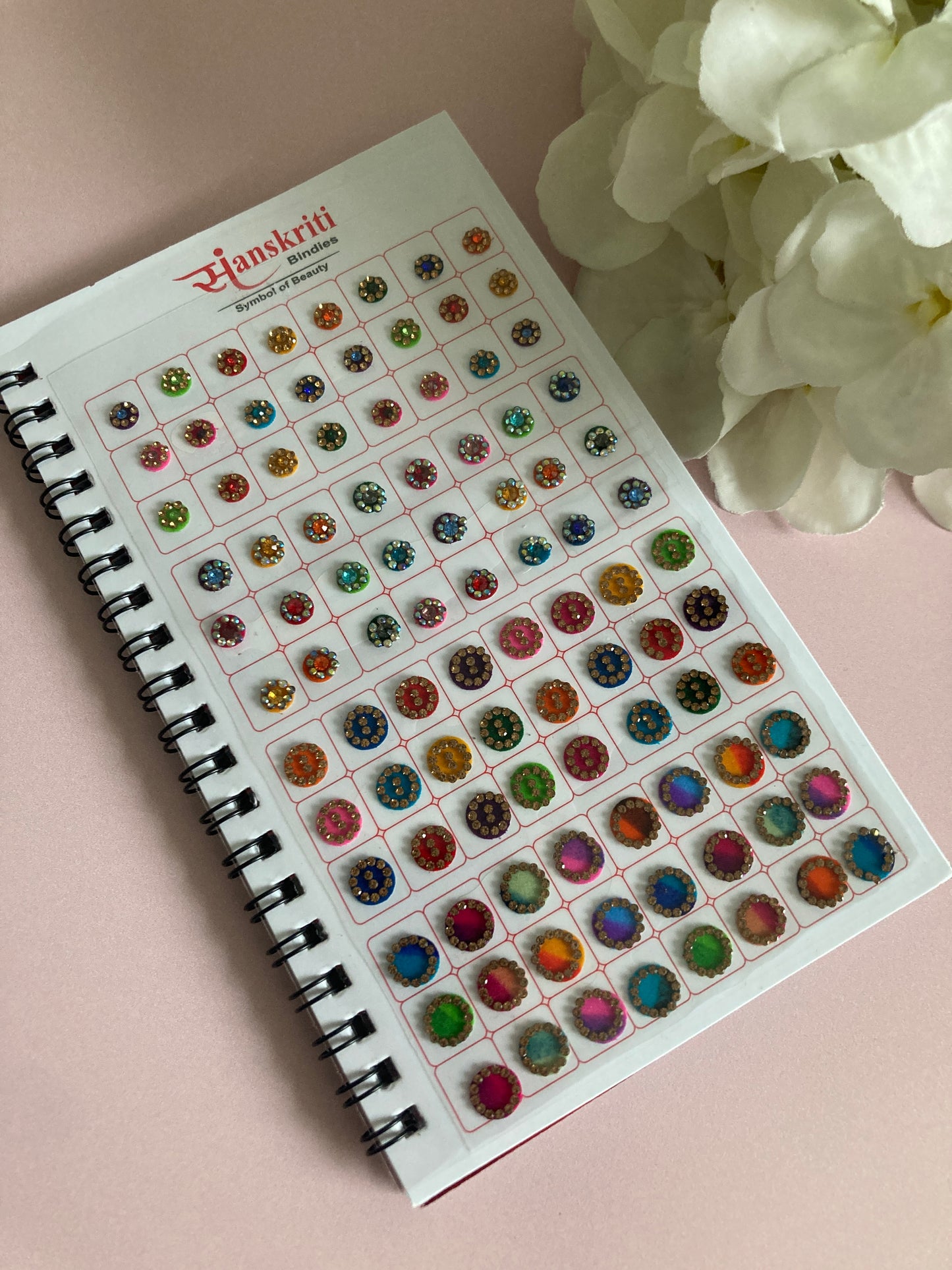 Round Colourful Stone Bindi Book (ST895)