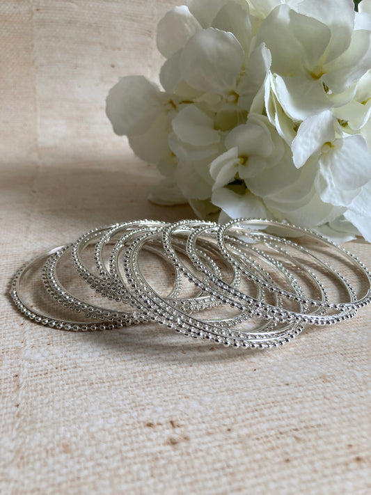 Alina Silver Plated Bangle Set (2.6) (ST906)