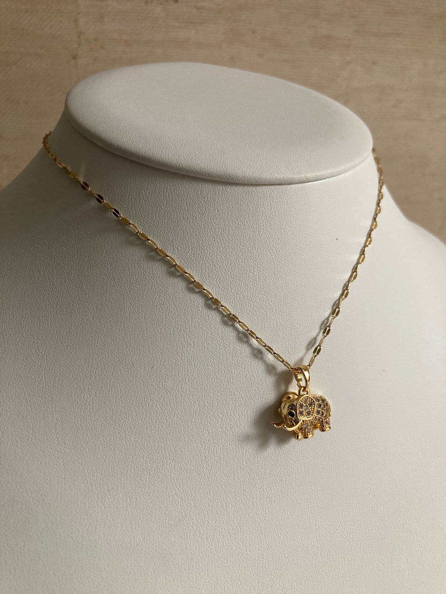 18K Gold Plated Elephant Necklace