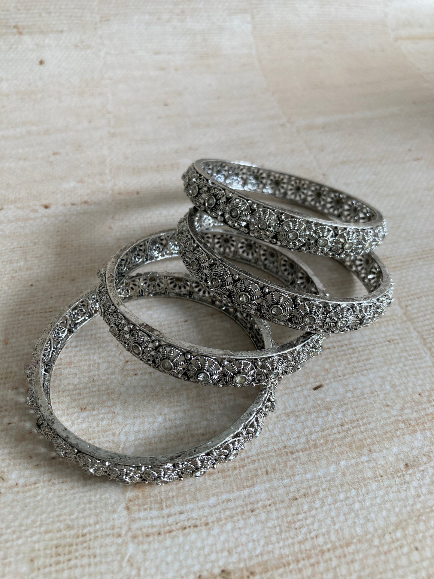 Oxidised Mirrorwork Indian Bangles 2.8 (ST954)