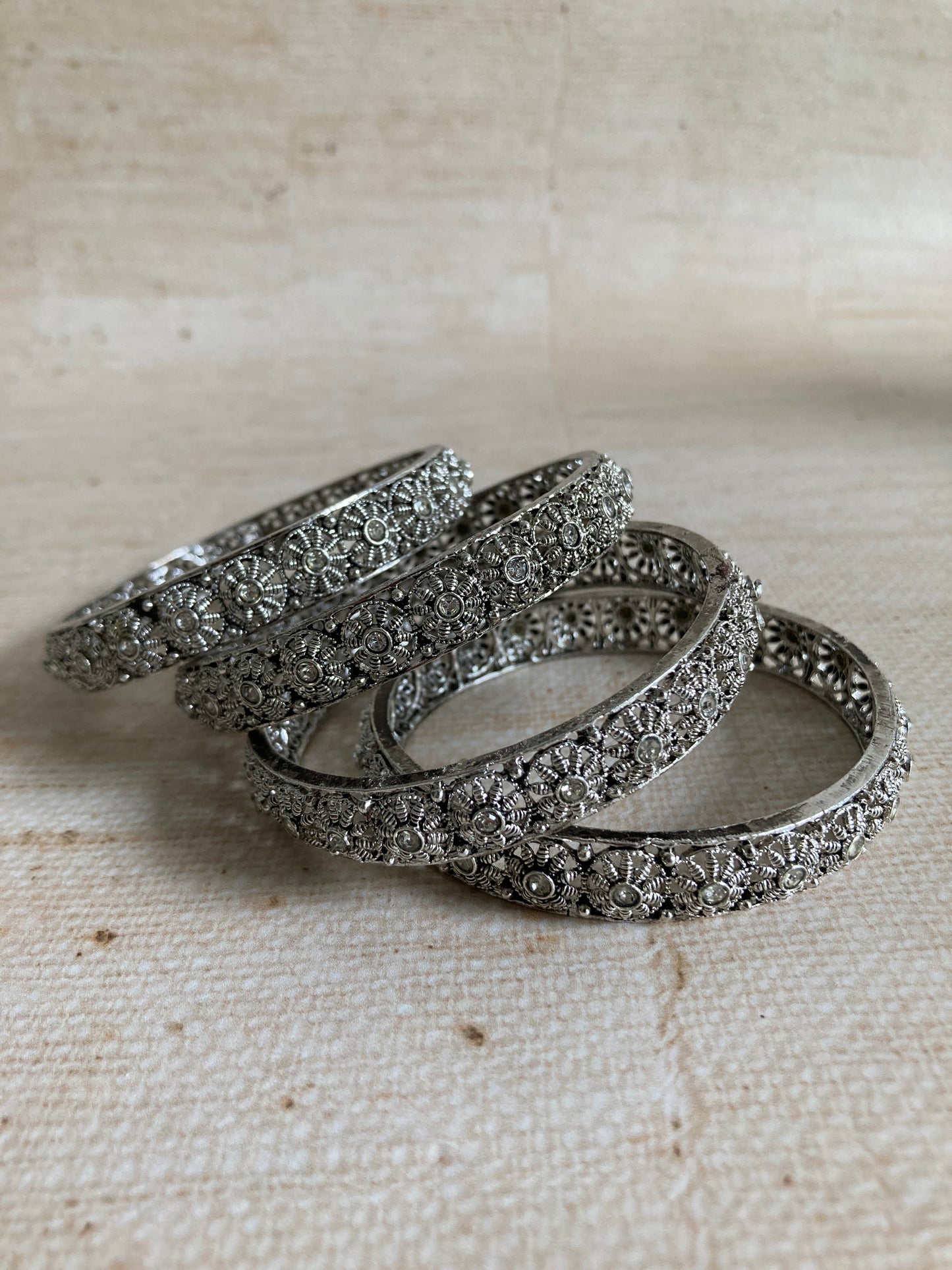 Oxidised Mirrorwork Indian Bangles 2.8 (ST954)