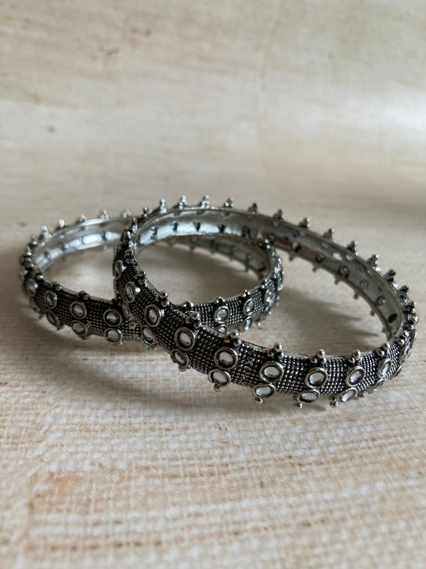 Oxidised Black Mirror Indian Bangles 2.6 (ST953)