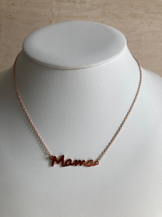 Mama Necklace (ST798) (Rose Gold)