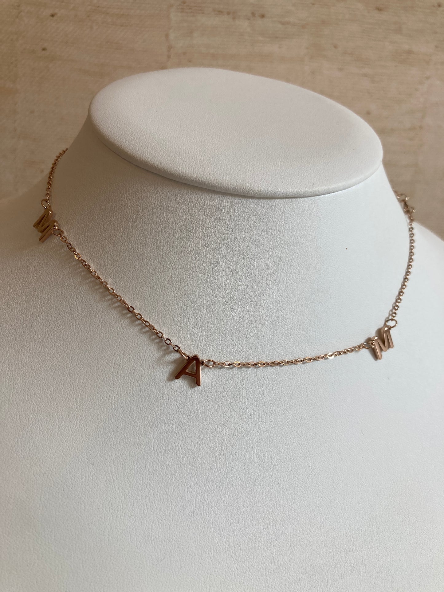 Mama Chain Necklace (ST799) (Rose Gold)