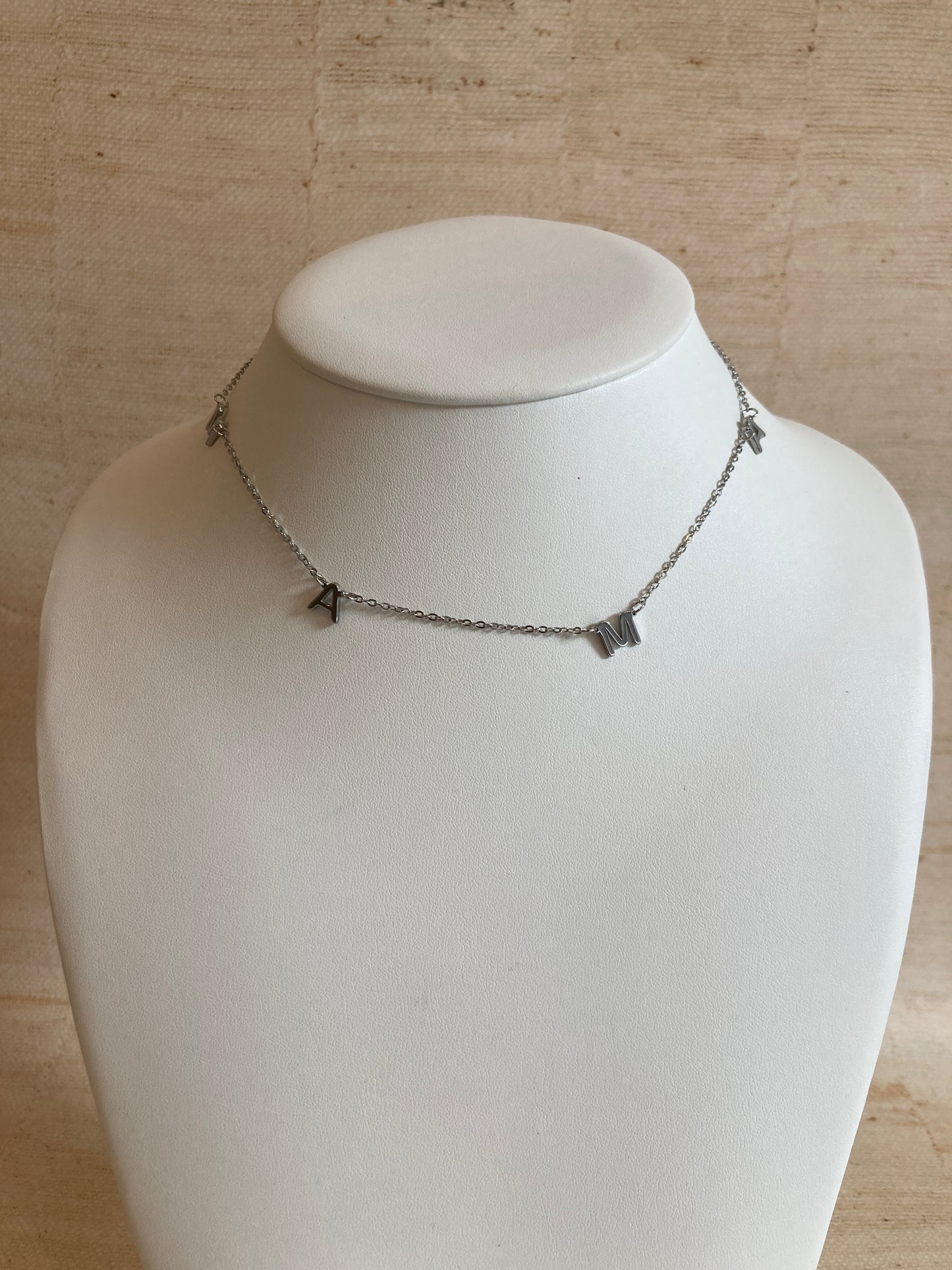 Mama Chain Necklace (ST799) (Silver)