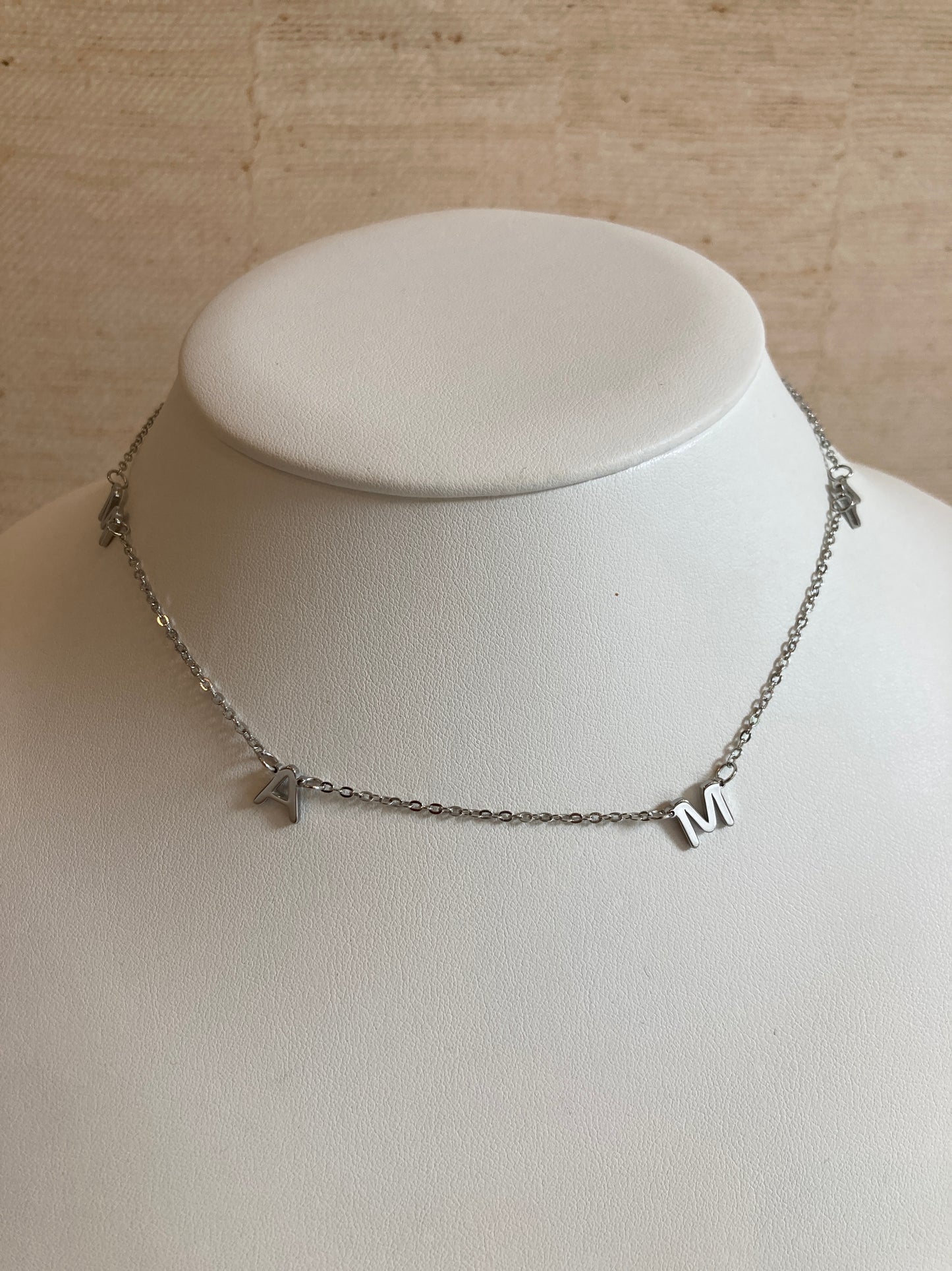 Mama Chain Necklace (ST799) (Silver)