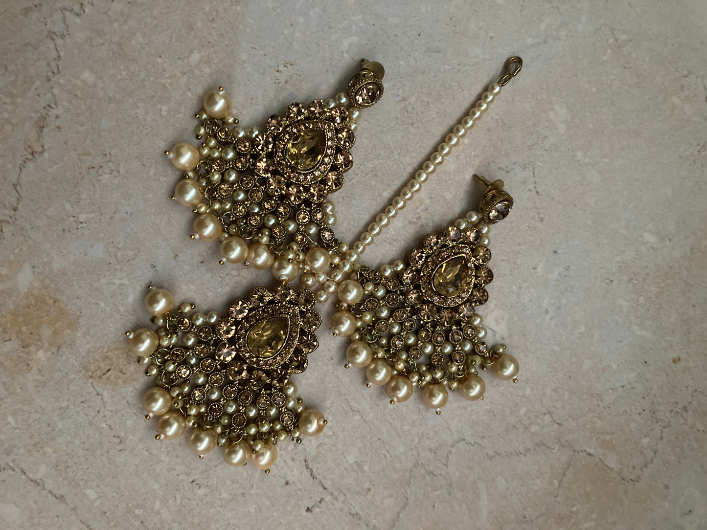 Riyasat Meenakari Kundan Pearl Set (ST128) (Antique)