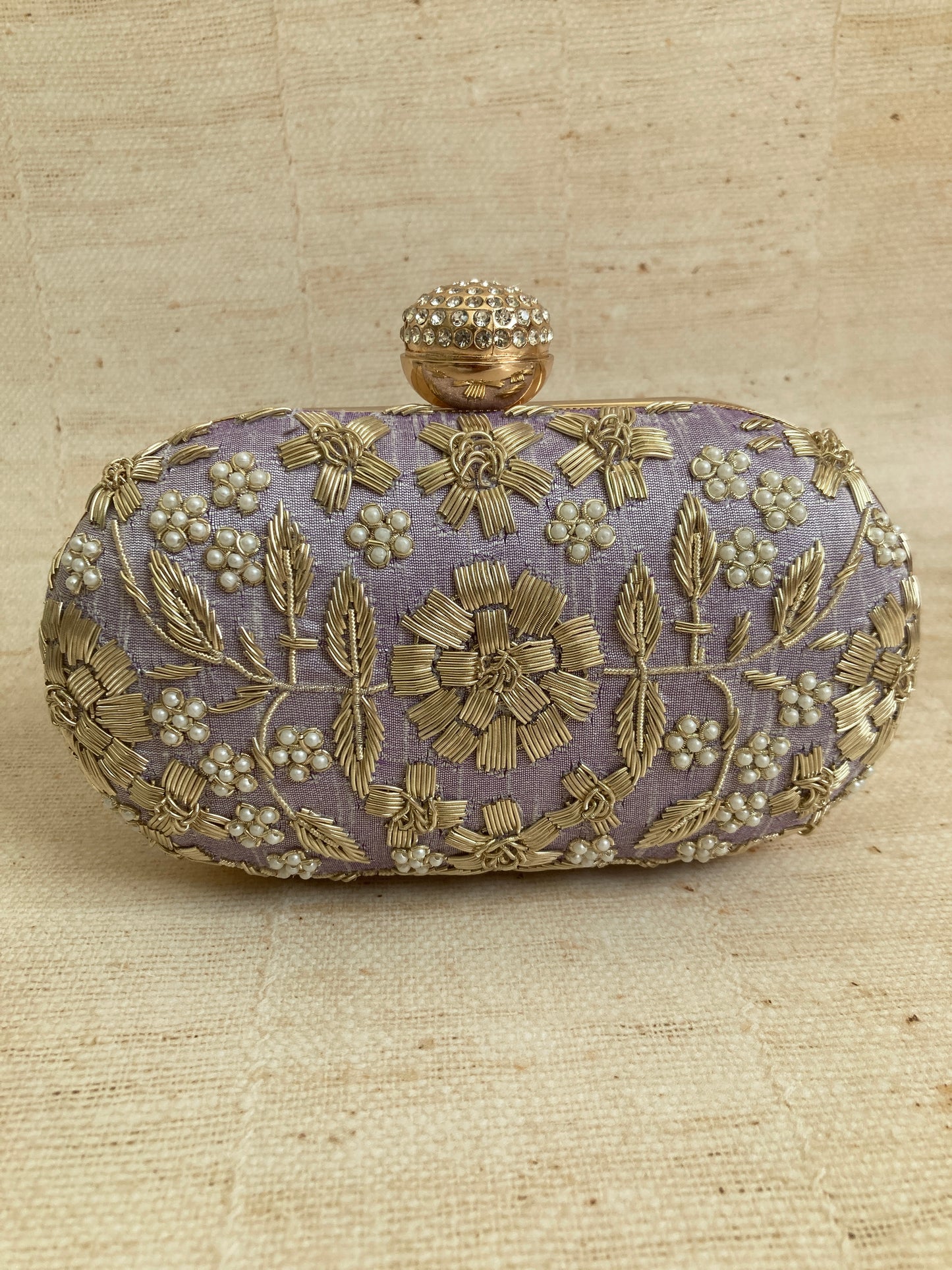 Lucia Oval Purple Clutch (ST902)