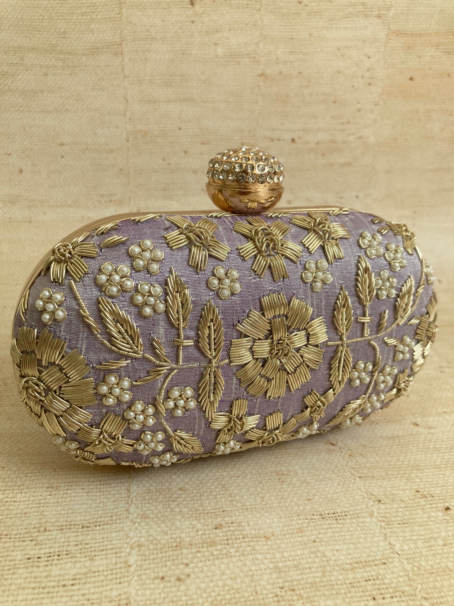 Lucia Oval Purple Clutch (ST902)