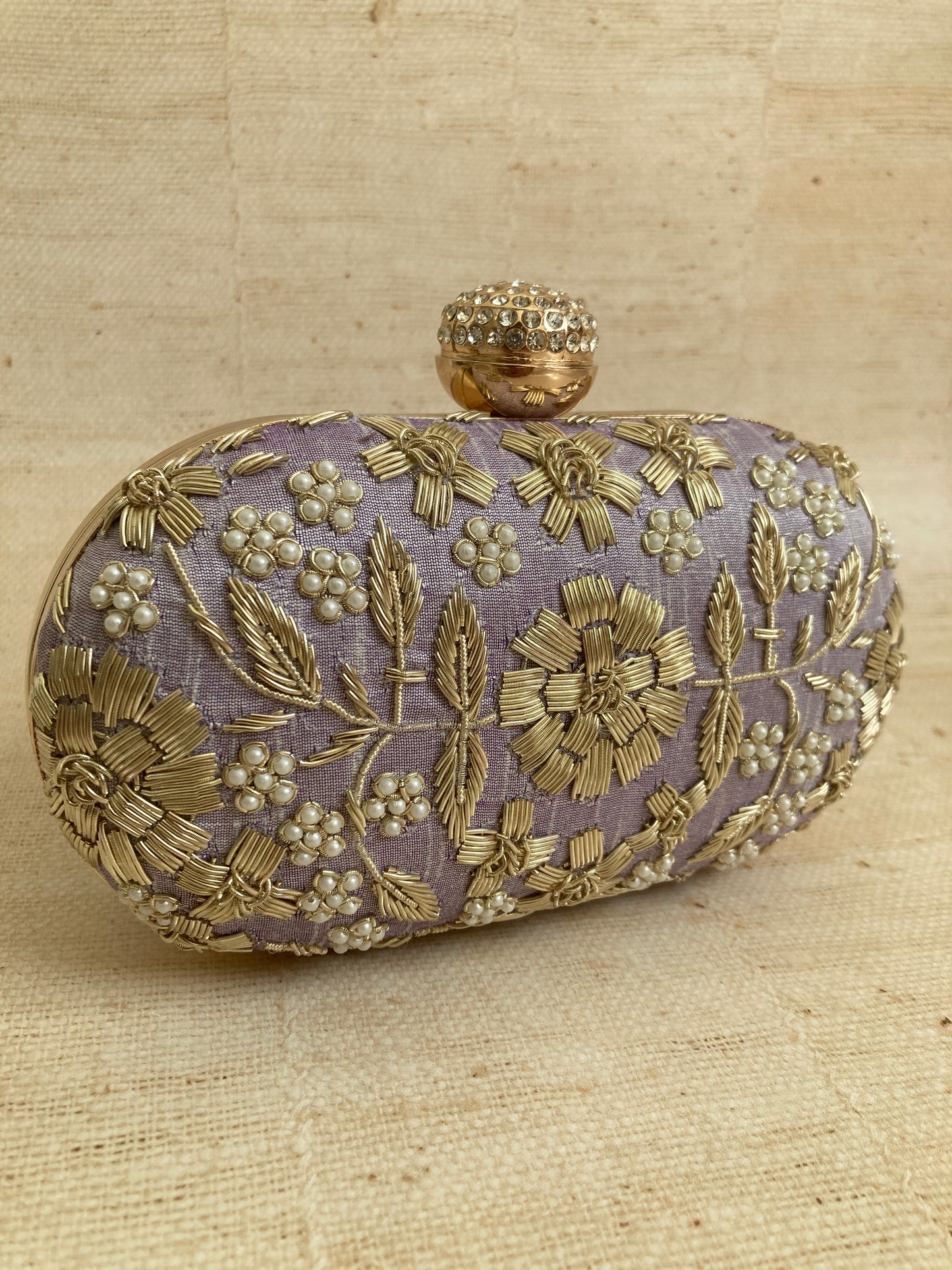 Lucia Oval Purple Clutch (ST902)