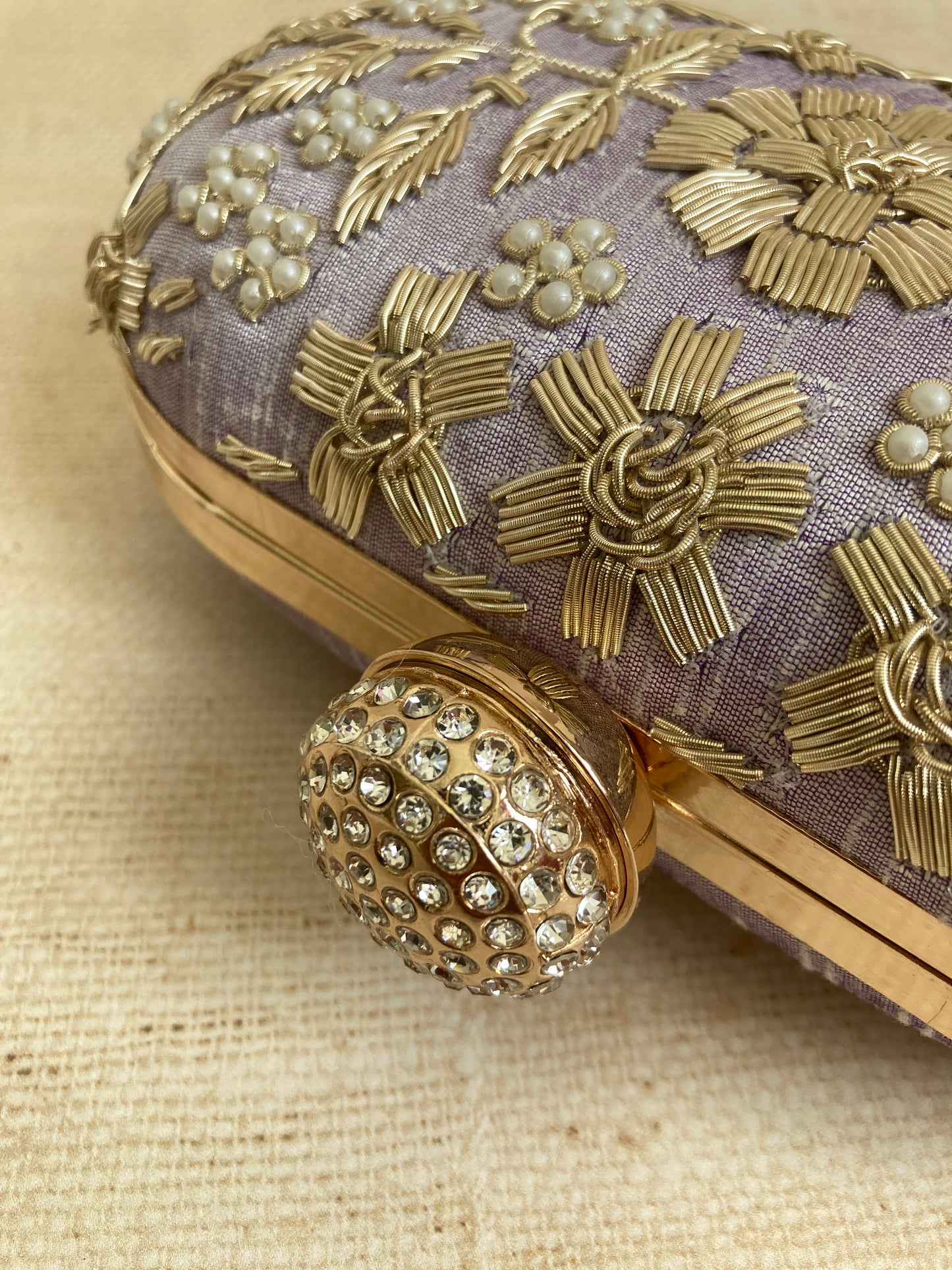 Lucia Oval Purple Clutch (ST902)