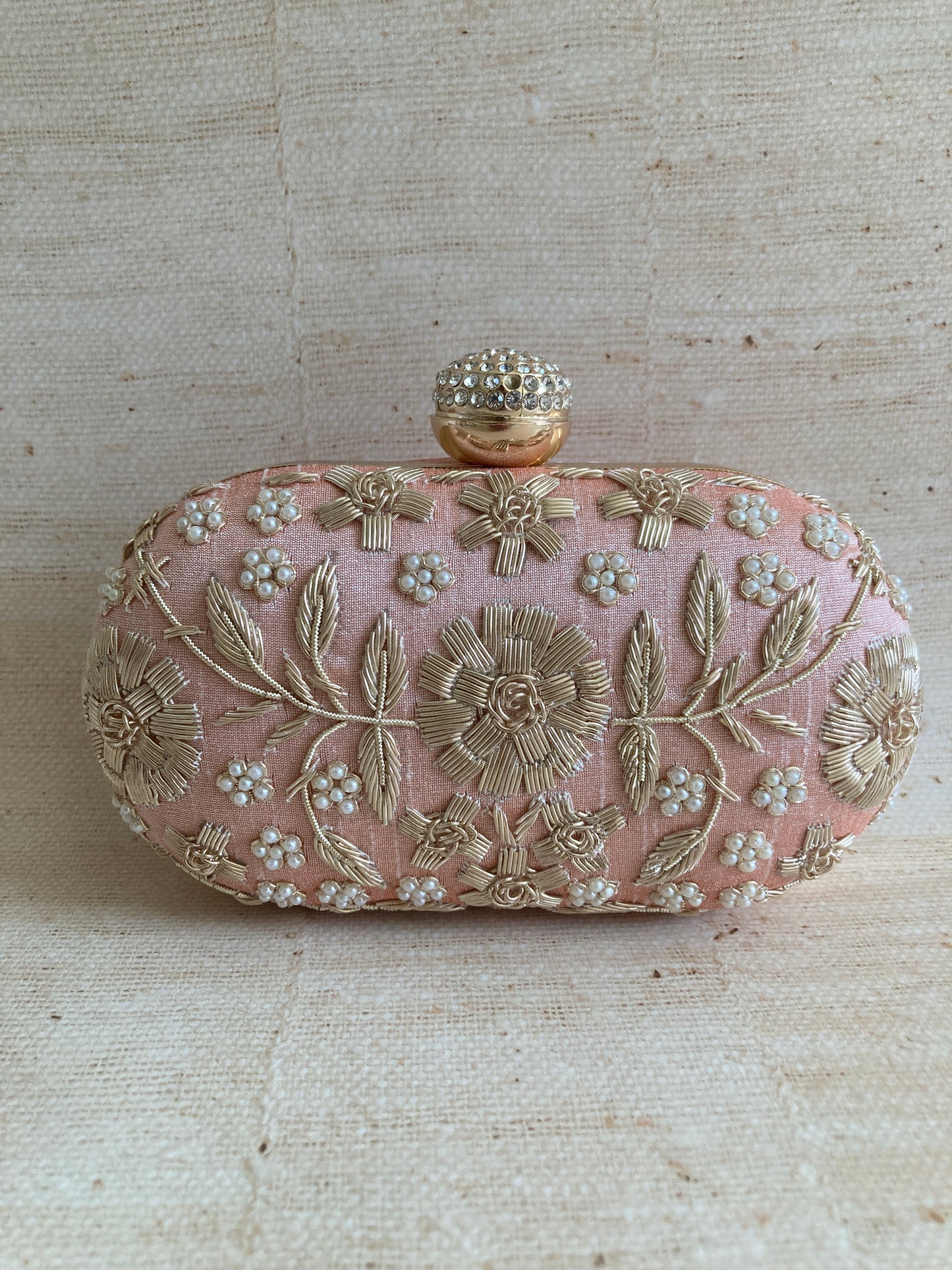 Lucia Oval Pink Clutch (ST902)