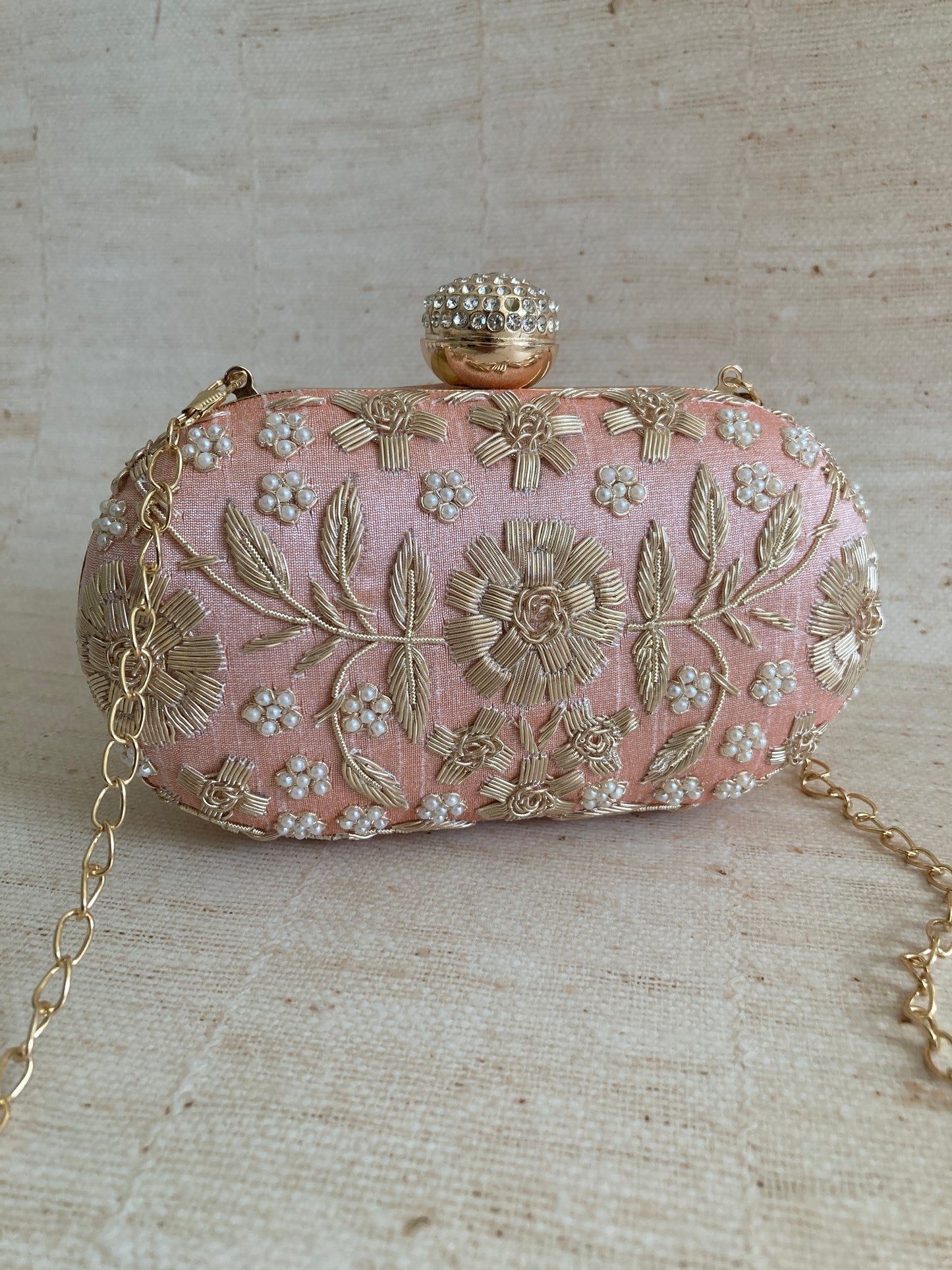 Lucia Oval Pink Clutch (ST902)