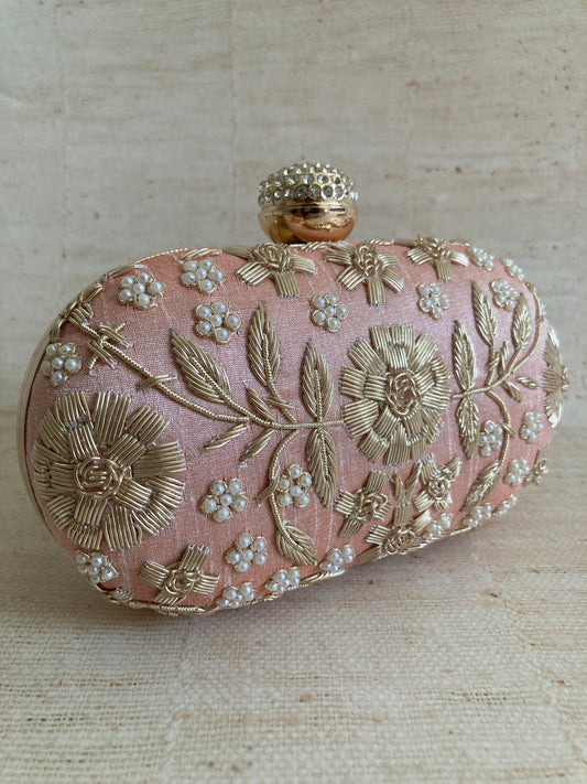 Lucia Oval Pink Clutch (ST902)