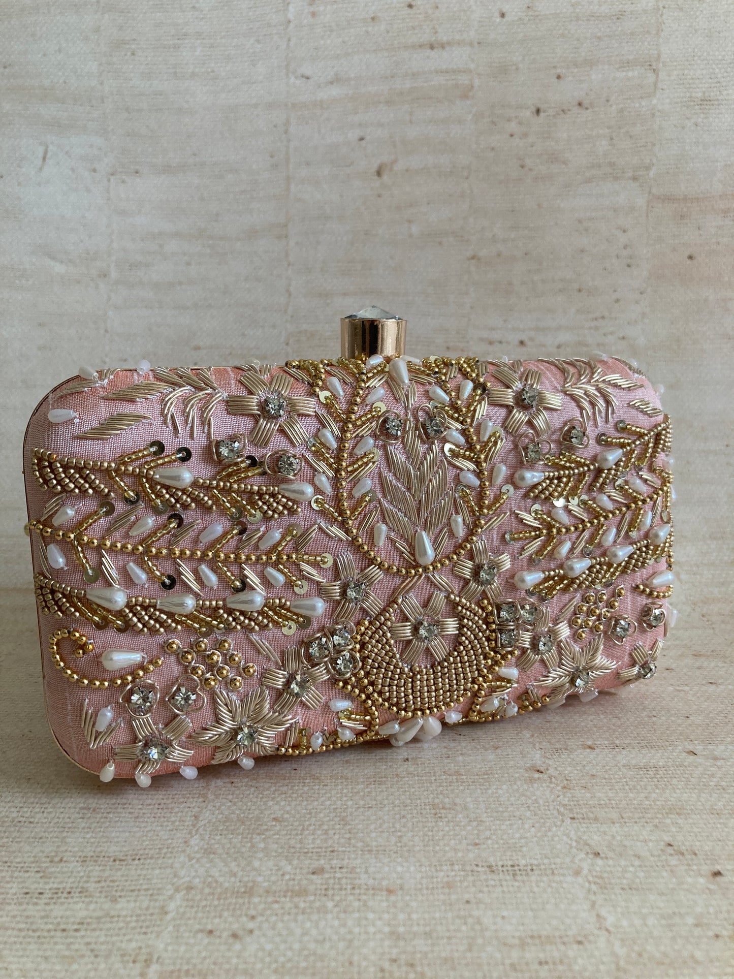 Ciaro Rectangular Pink Clutch (ST920)